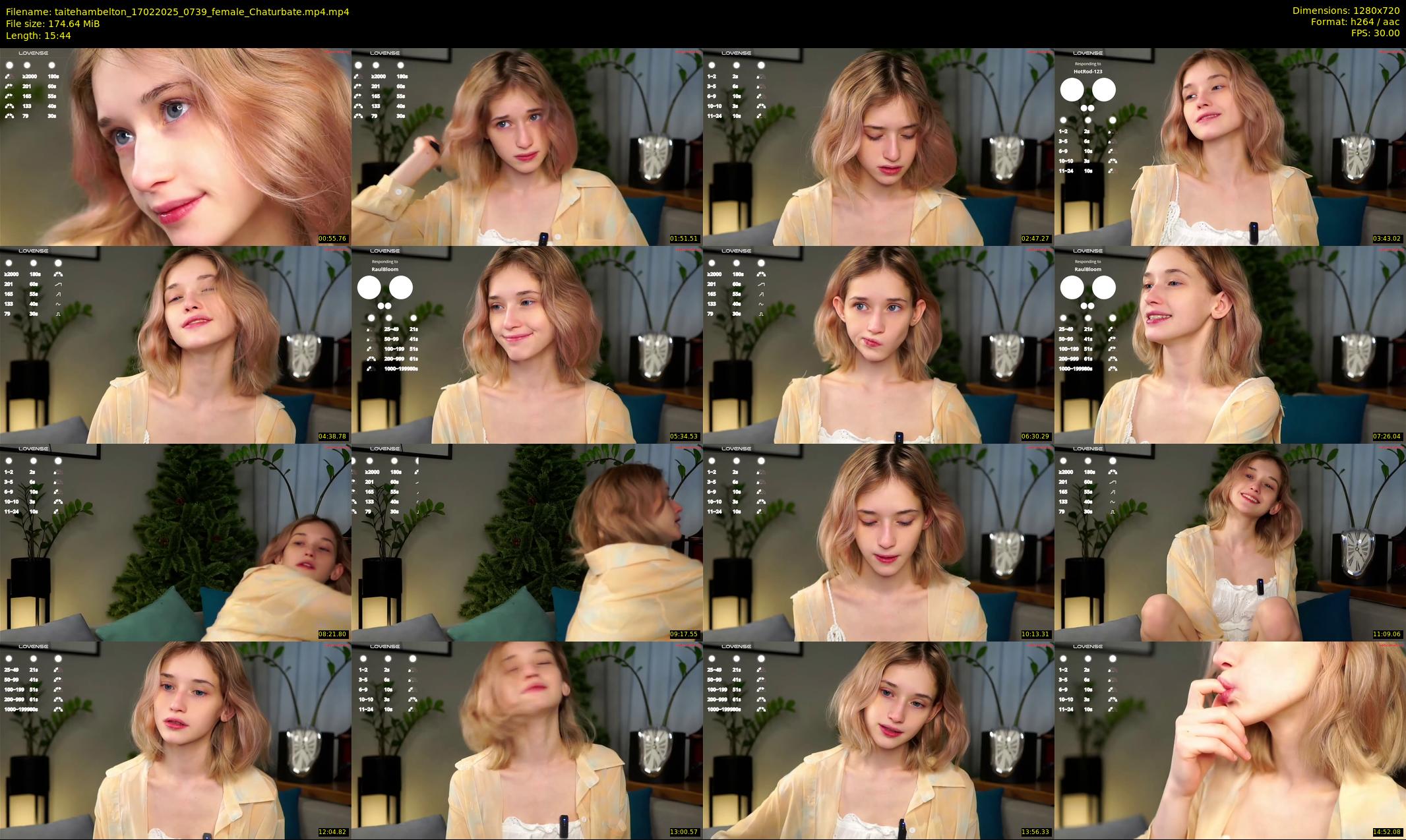 taitehambelton — 16 minute Chaturbate female cam show recording, 720p, Feb 17, 2025
