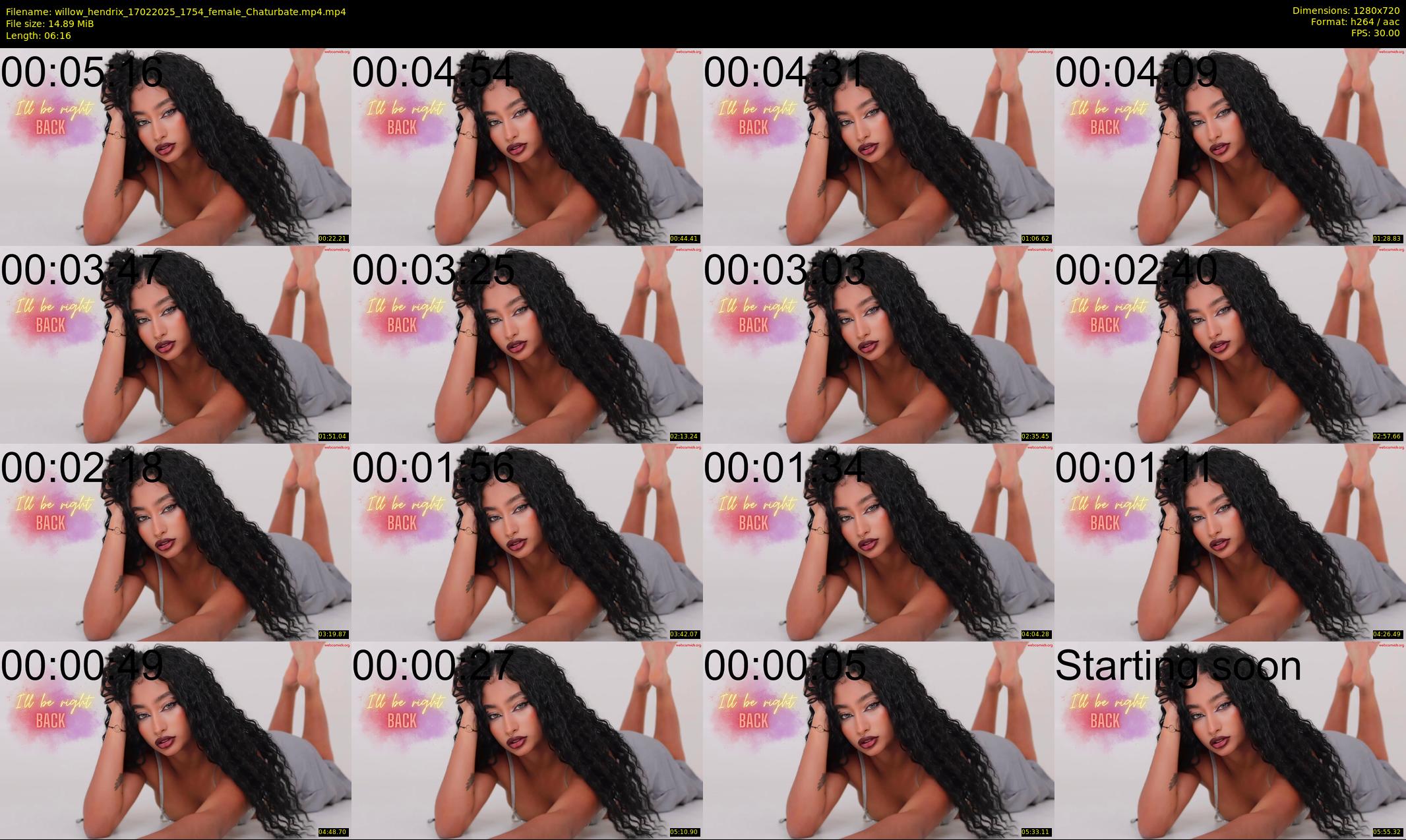 willow_hendrix — 7 minute Chaturbate female cam show recording, 720p, Feb 17, 2025
