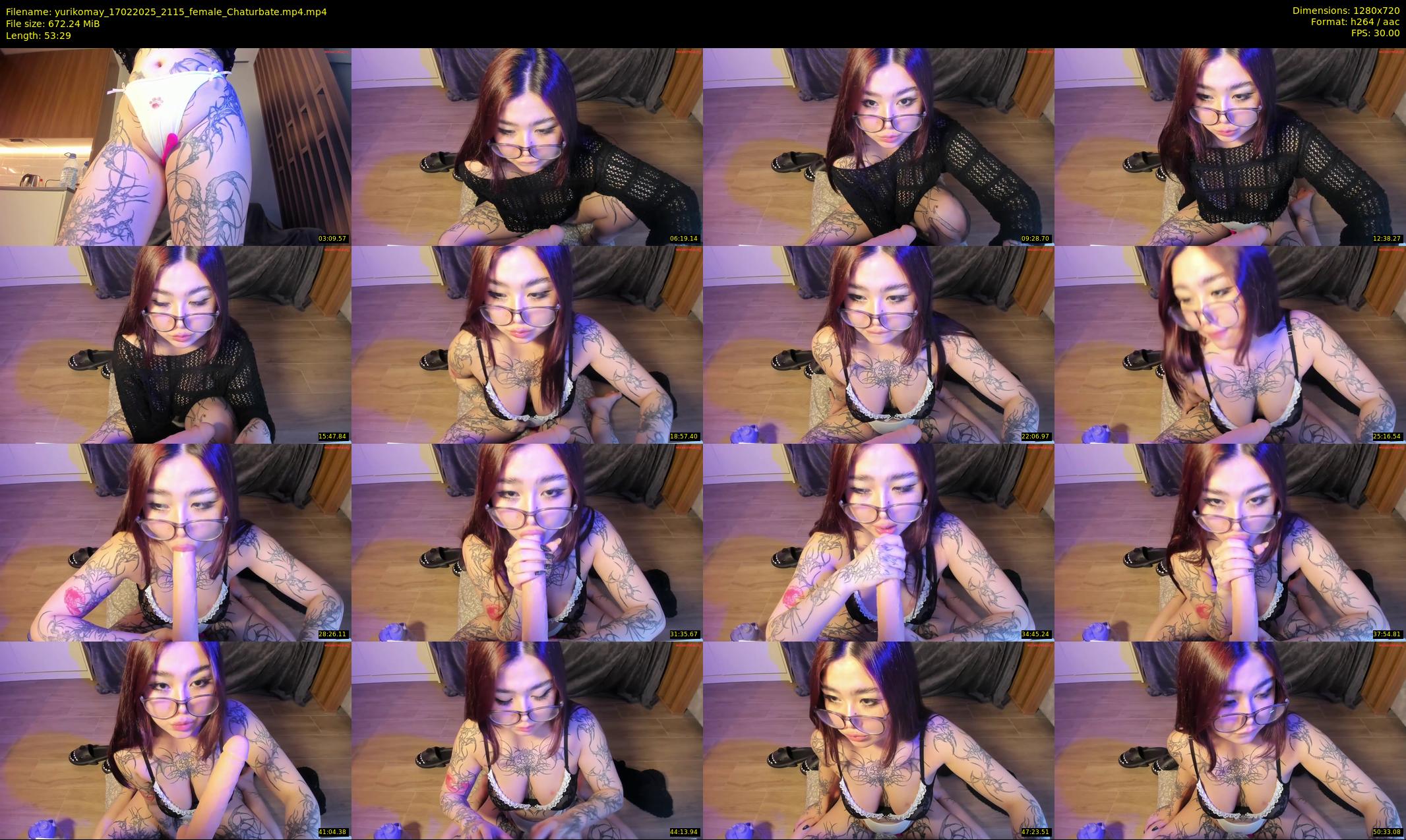 yurikomay — 54 minute Chaturbate female cam show recording, 720p, Feb 17, 2025