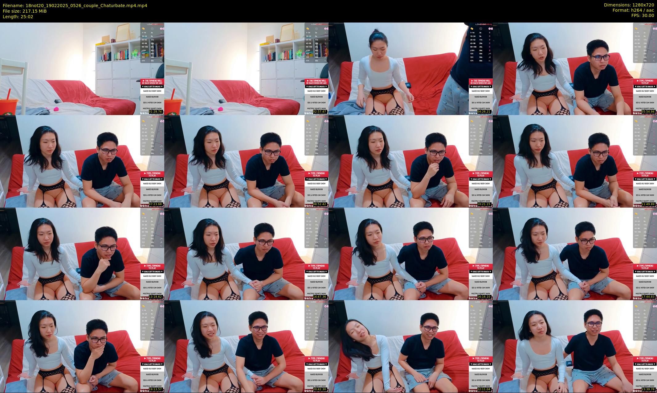 18not20 — 26 minute Chaturbate couple cam show recording, 720p, Feb 19, 2025