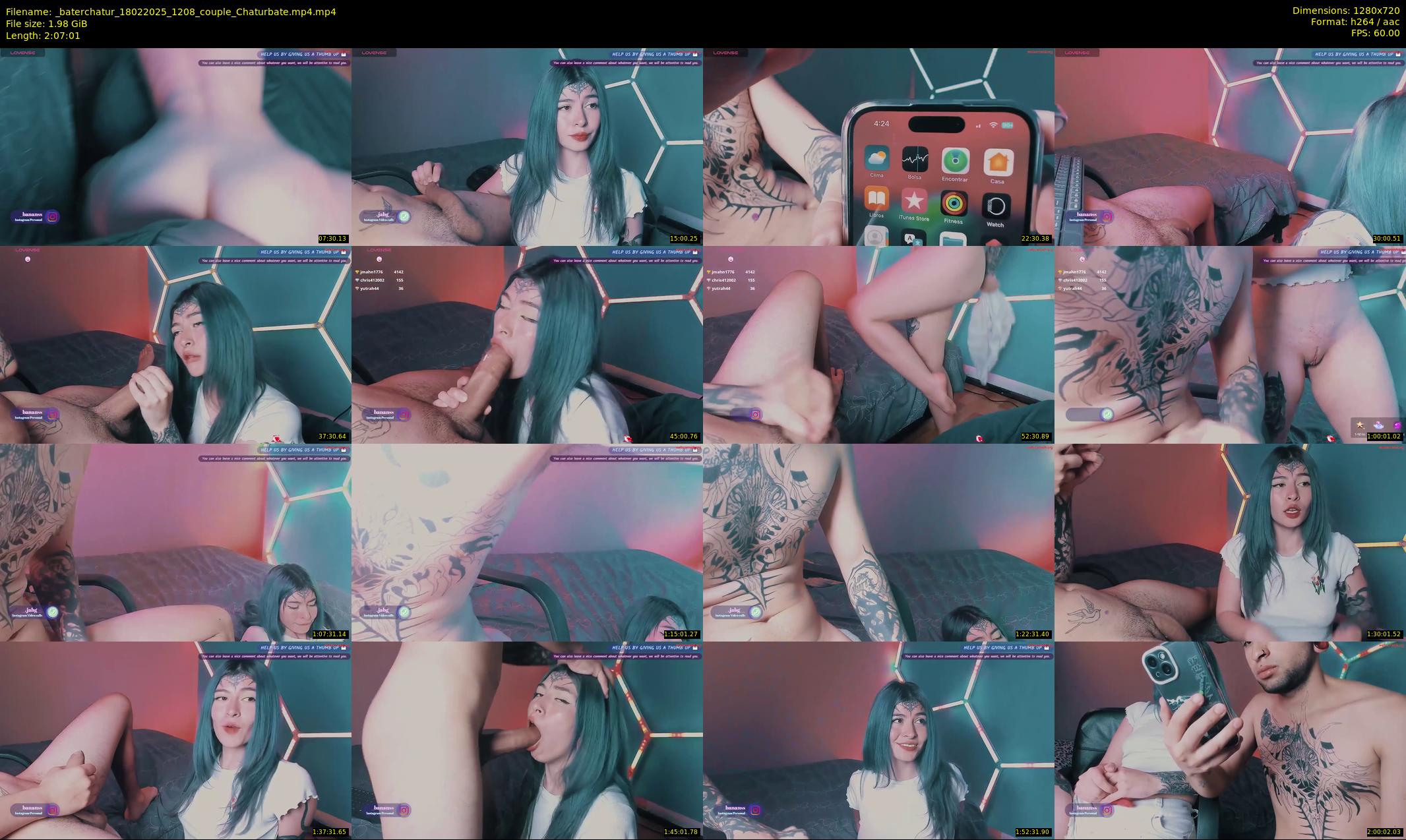 _baterchatur — 128 minute Chaturbate couple cam show recording, 720p, Feb 18, 2025