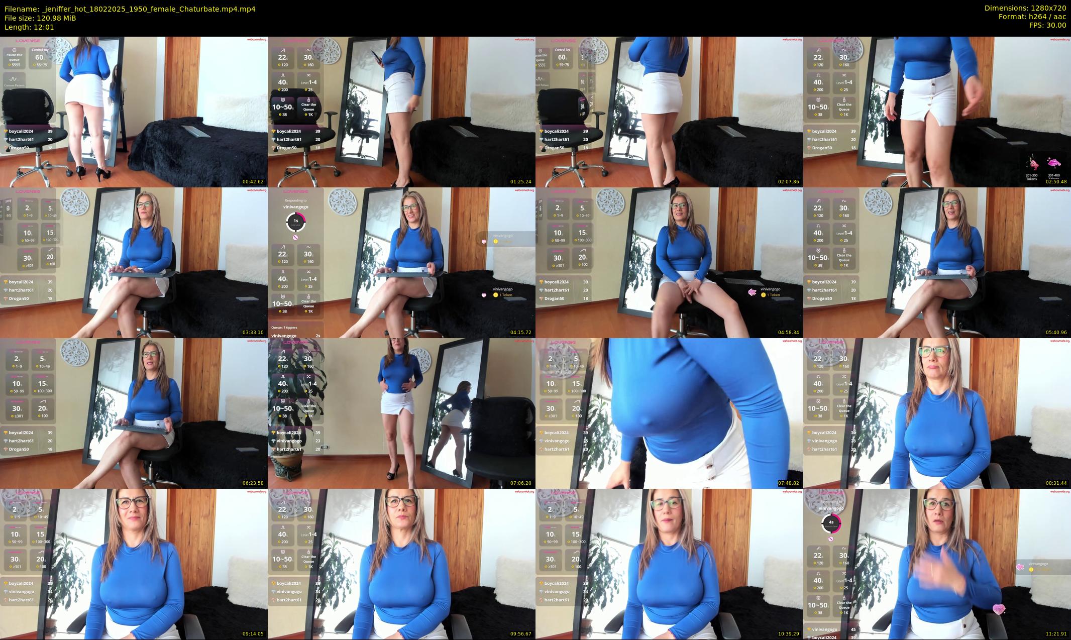_jeniffer_hot — 13 minute Chaturbate female cam show recording, 720p, Feb 18, 2025
