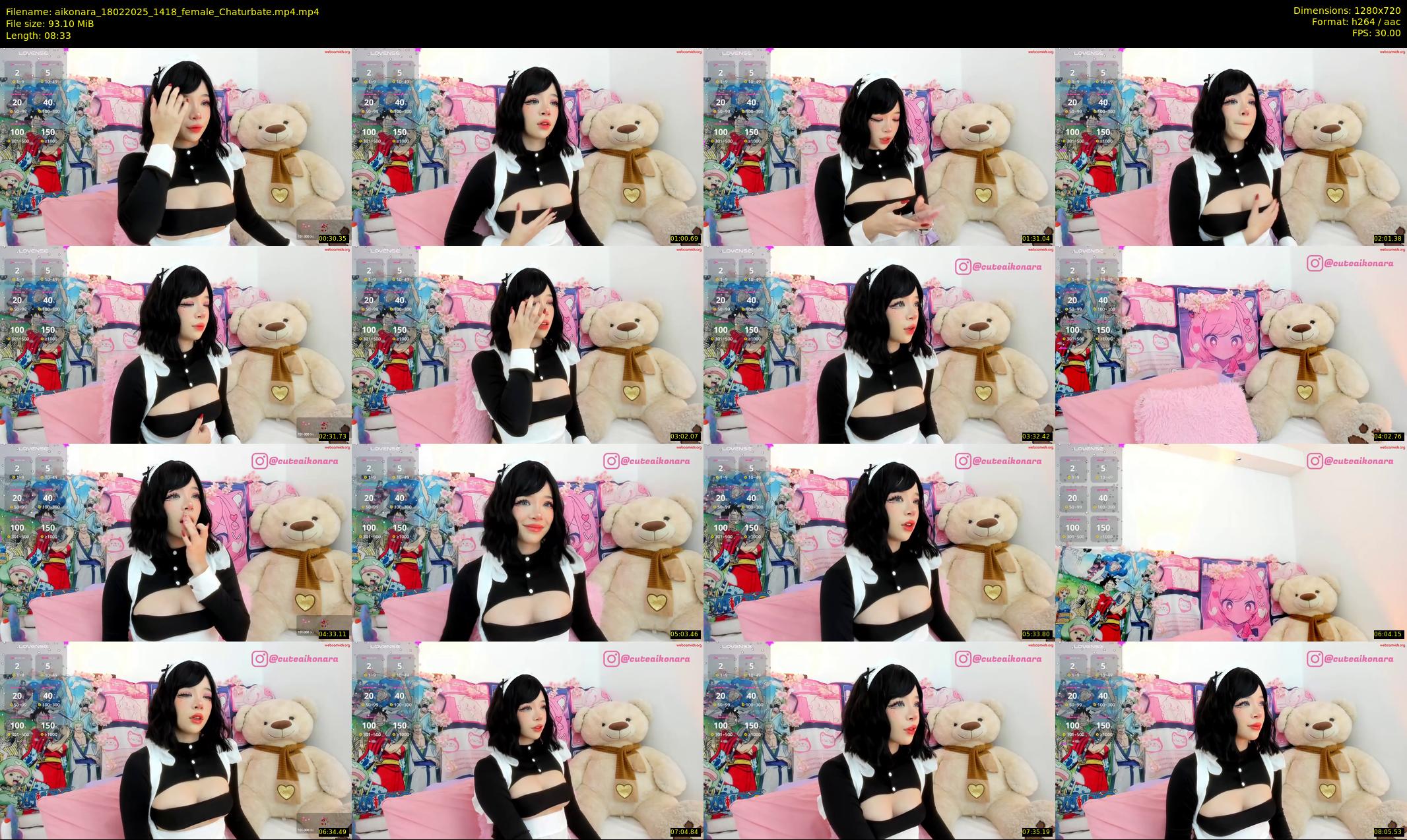 aikonara — 9 minute Chaturbate female cam show recording, 720p, Feb 18, 2025