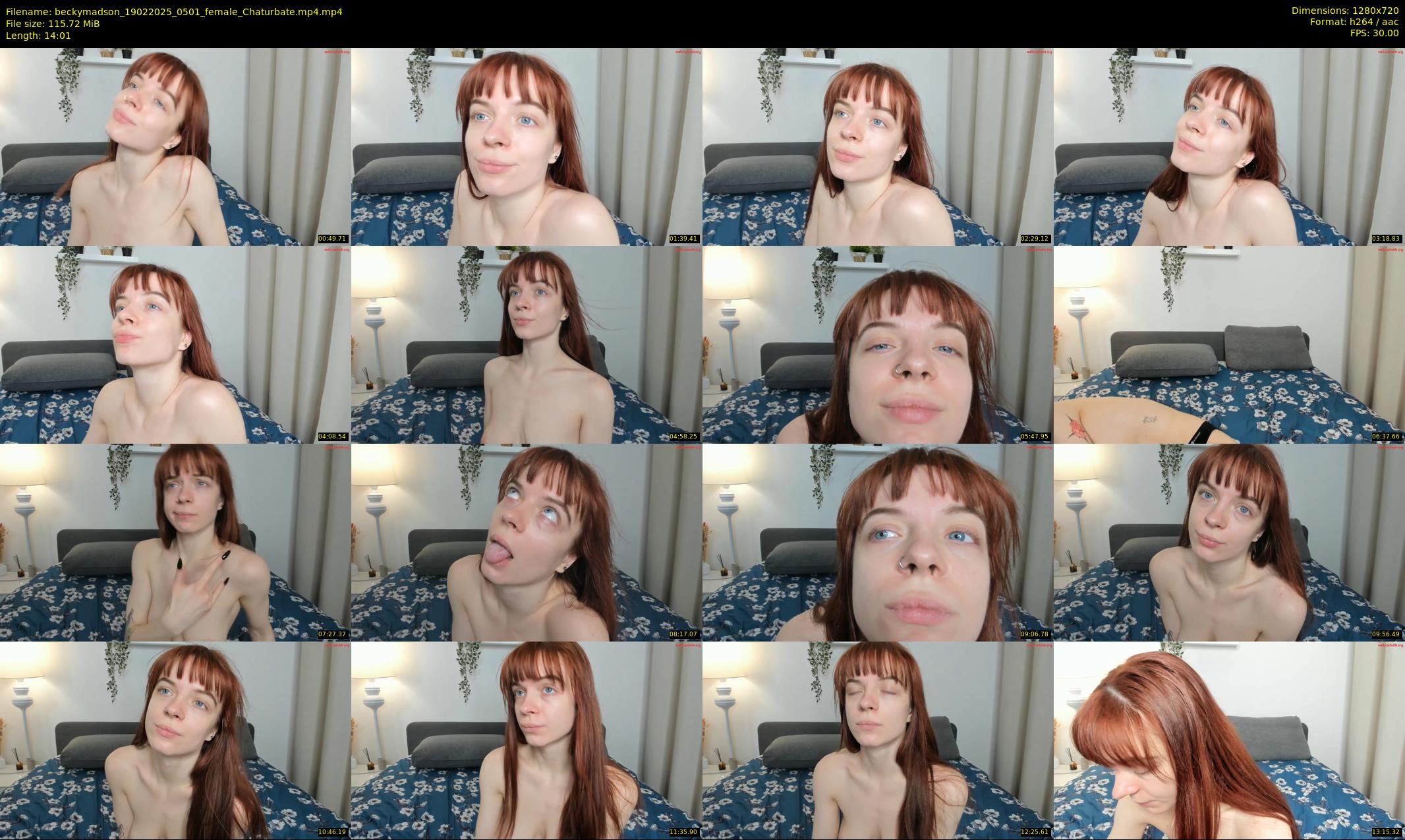 beckymadson — 15 minute Chaturbate female cam show recording, 720p, Feb 19, 2025