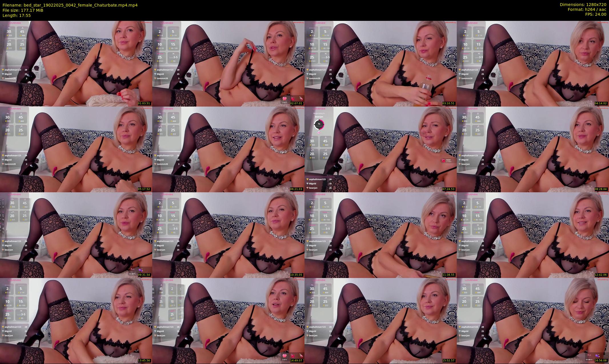 bed_star — 18 minute Chaturbate female cam show recording, 720p, Feb 19, 2025