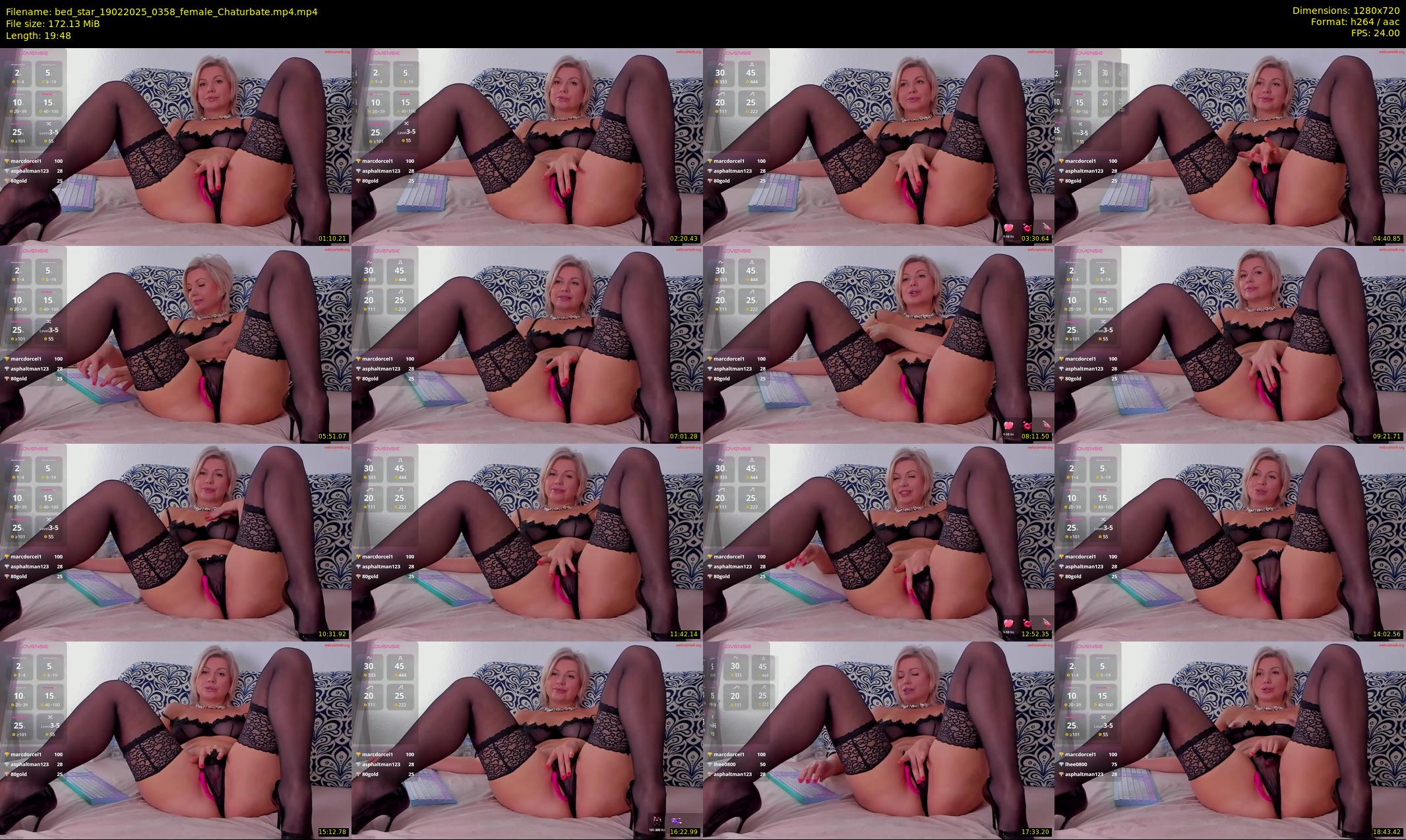 bed_star — 20 minute Chaturbate female cam show recording, 720p, Feb 19, 2025