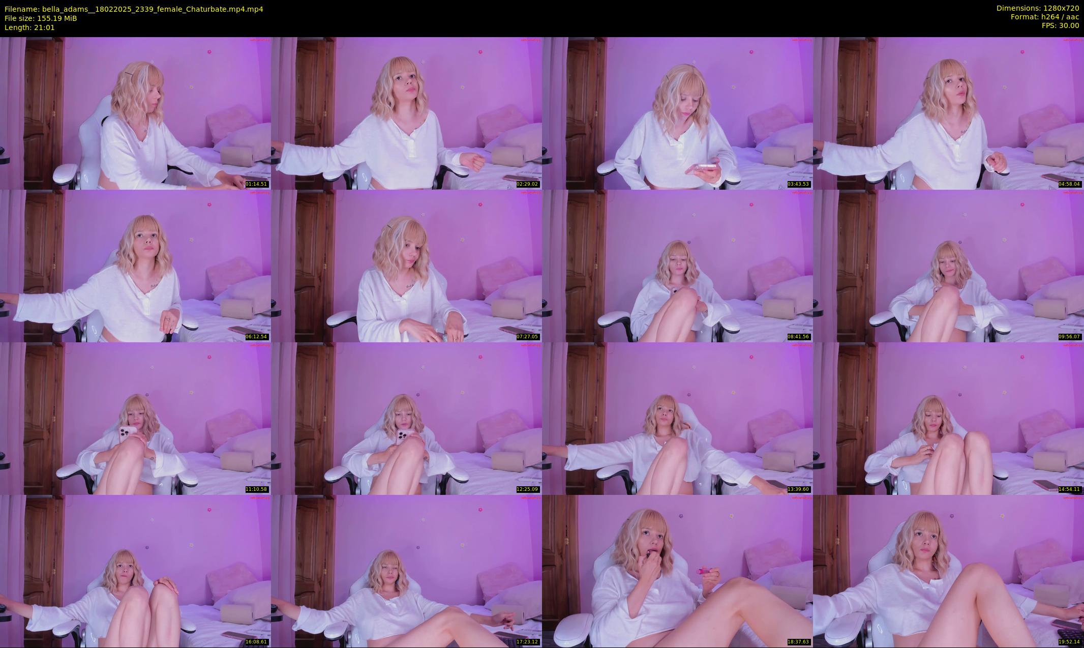 bella_adams_ — 22 minute Chaturbate female cam show recording, 720p, Feb 18, 2025