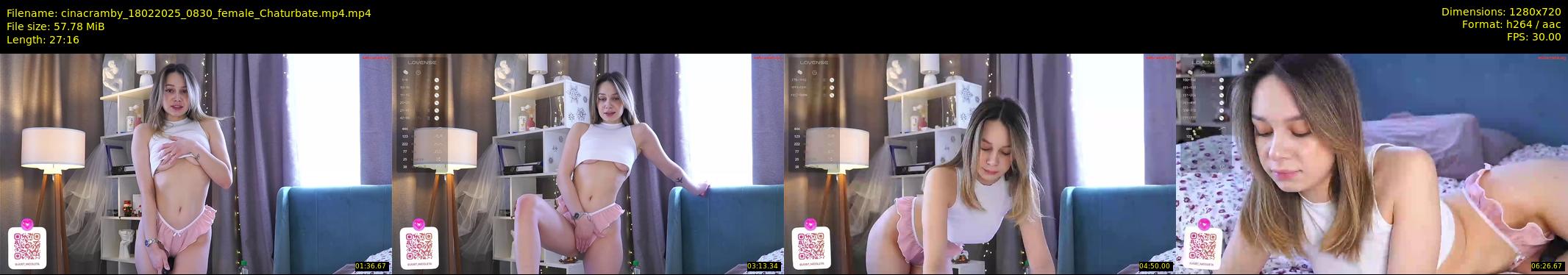 cinacramby — 28 minute Chaturbate female cam show recording, 720p, Feb 18, 2025