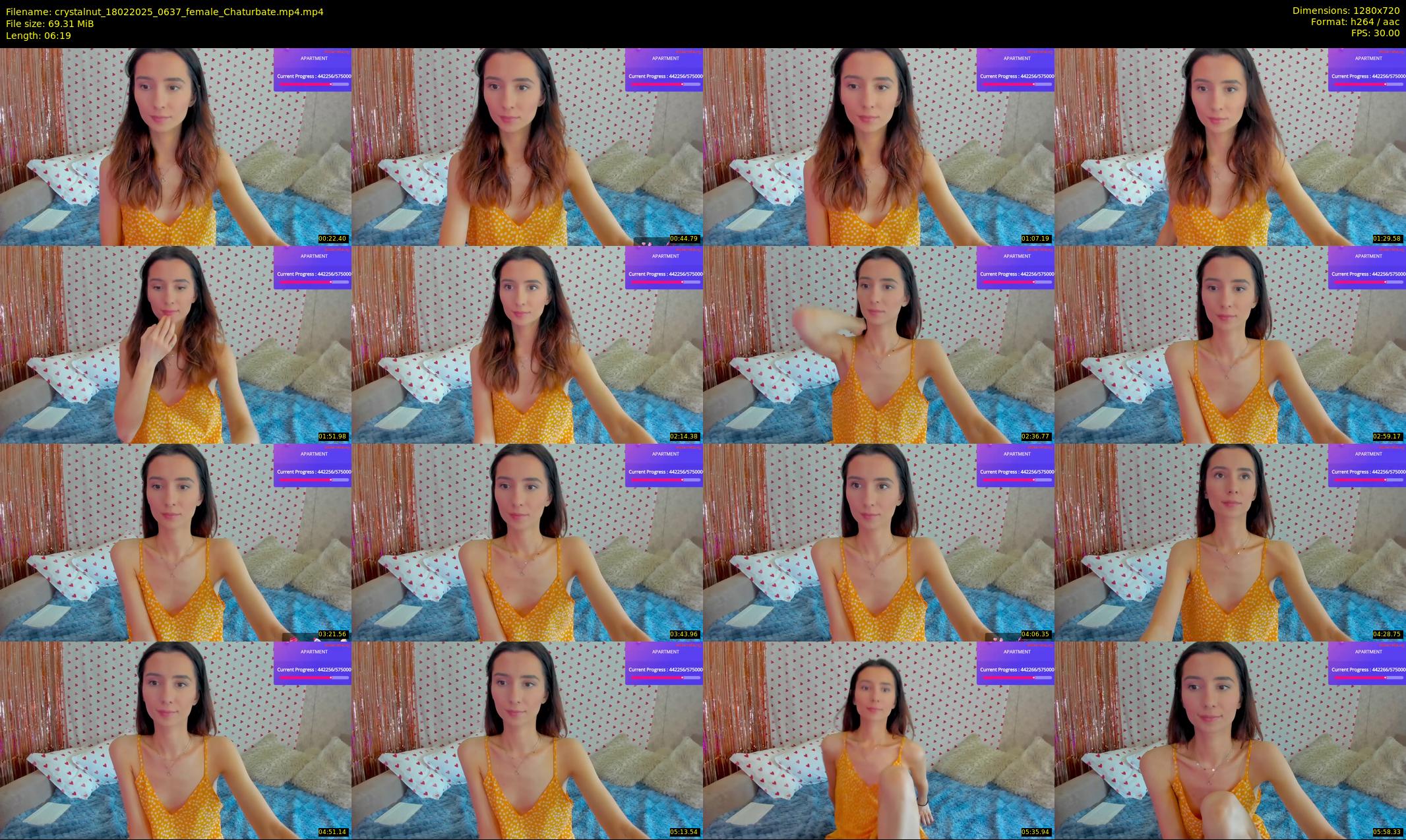 crystalnut — 7 minute Chaturbate female cam show recording, 720p, Feb 18, 2025