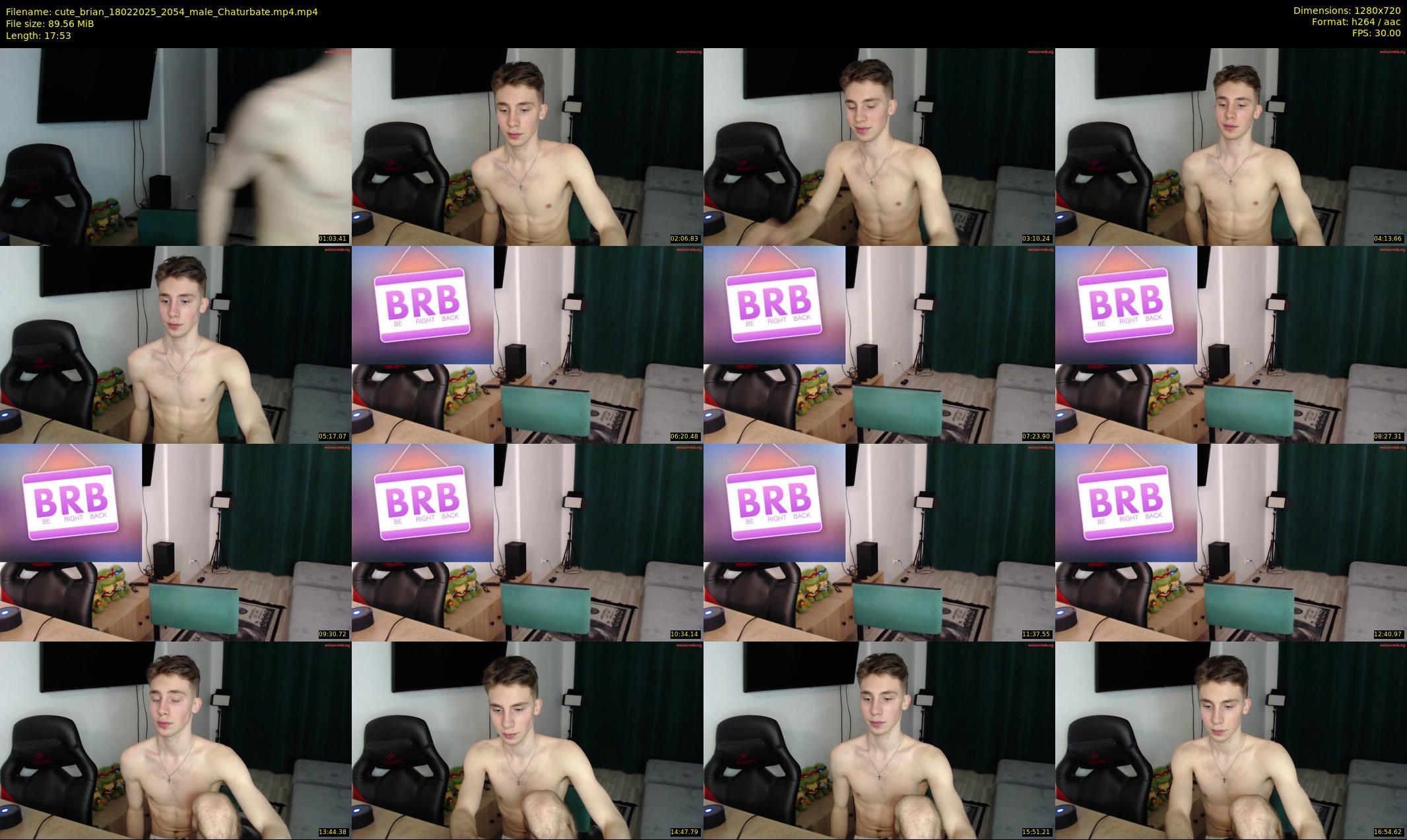 cute_brian — 18 minute Chaturbate male cam show recording, 720p, Feb 18, 2025