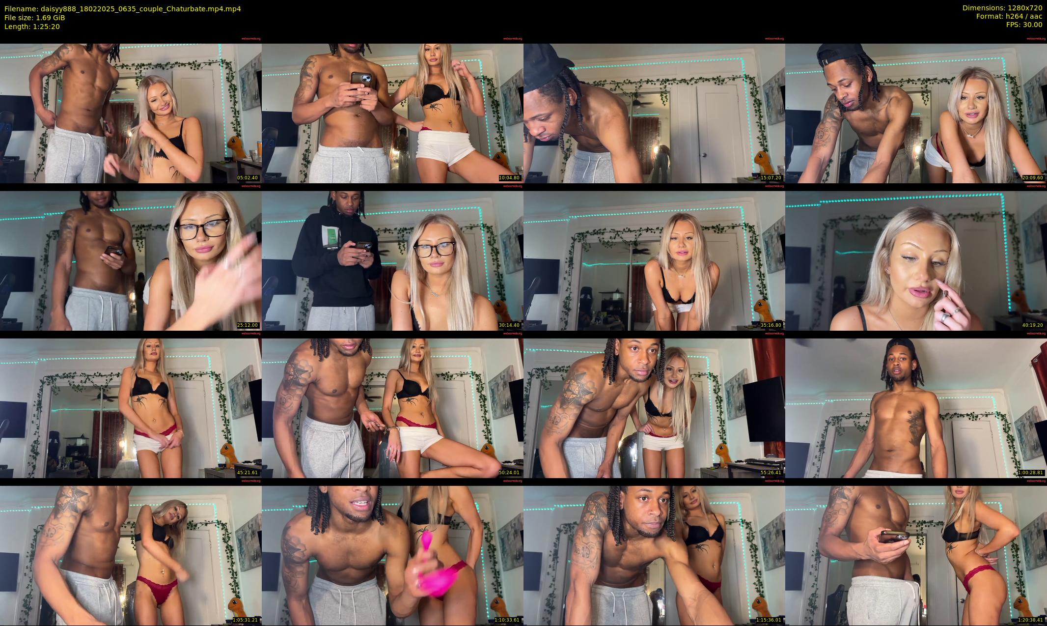 daisyy888 — 86 minute Chaturbate couple cam show recording, 720p, Feb 18, 2025