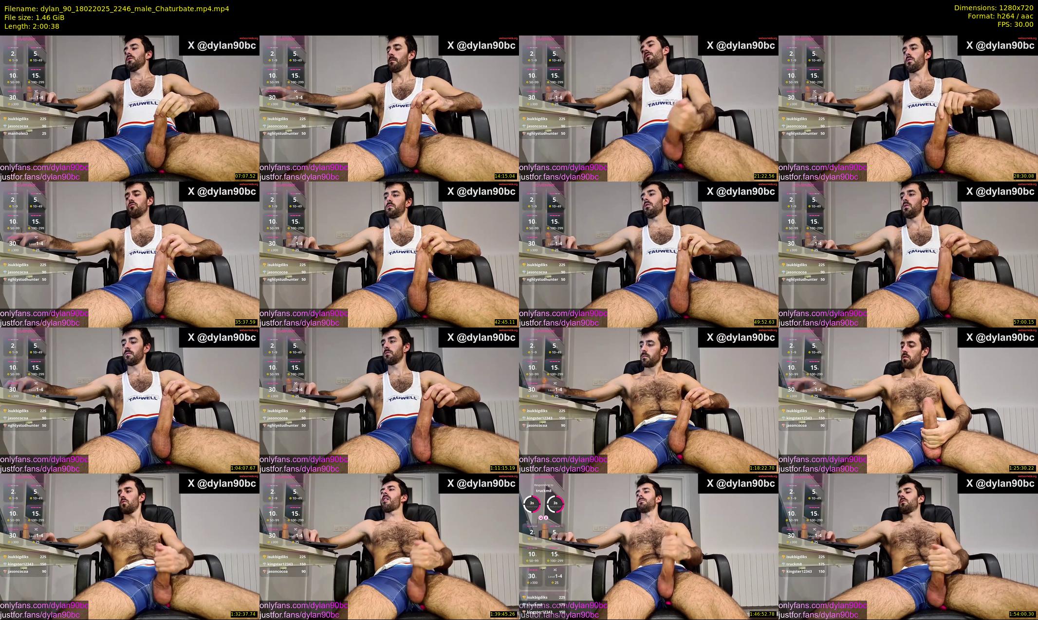 dylan_90 — 121 minute Chaturbate male cam show recording, 720p, Feb 18, 2025