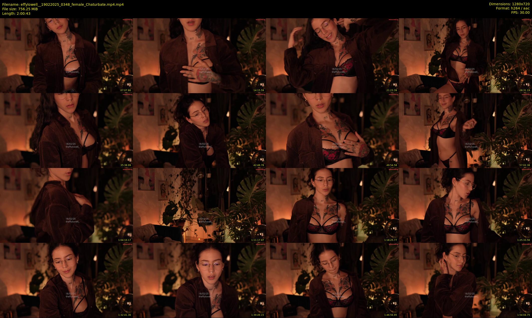 effylowell_ — 121 minute Chaturbate female cam show recording, 720p, Feb 19, 2025