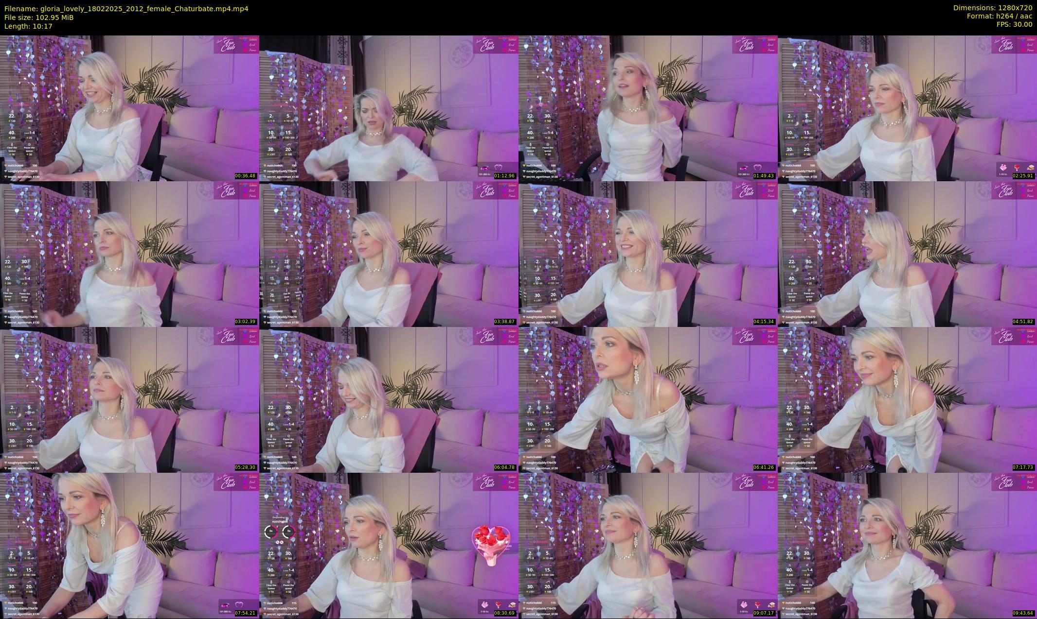 gloria_lovely — 11 minute Chaturbate female cam show recording, 720p, Feb 18, 2025