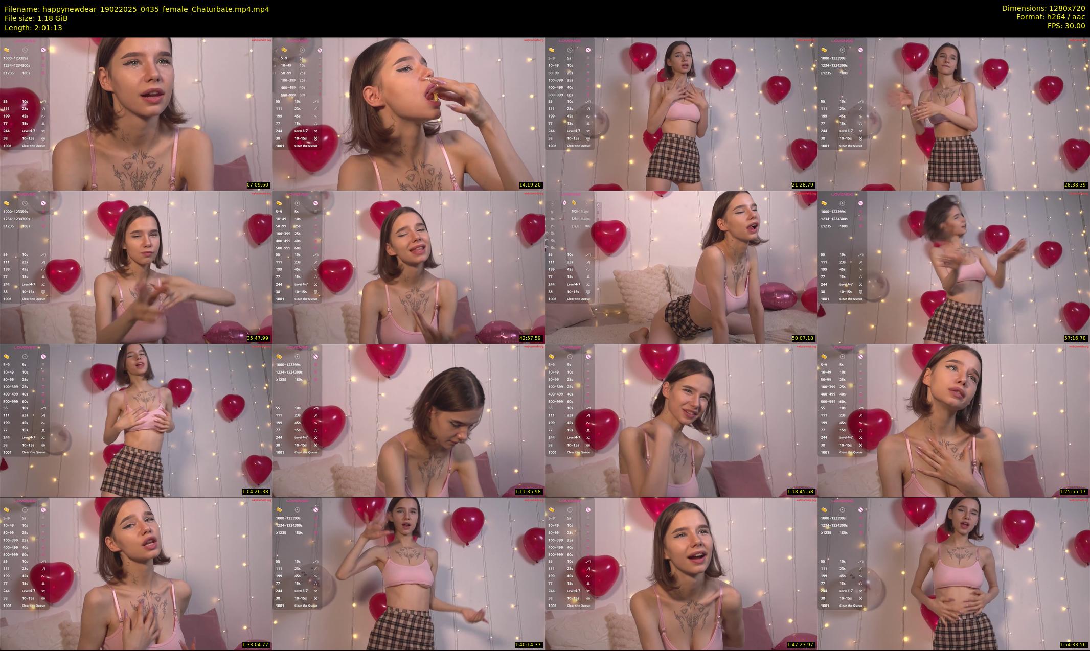 happynewdear — 122 minute Chaturbate female cam show recording, 720p, Feb 19, 2025