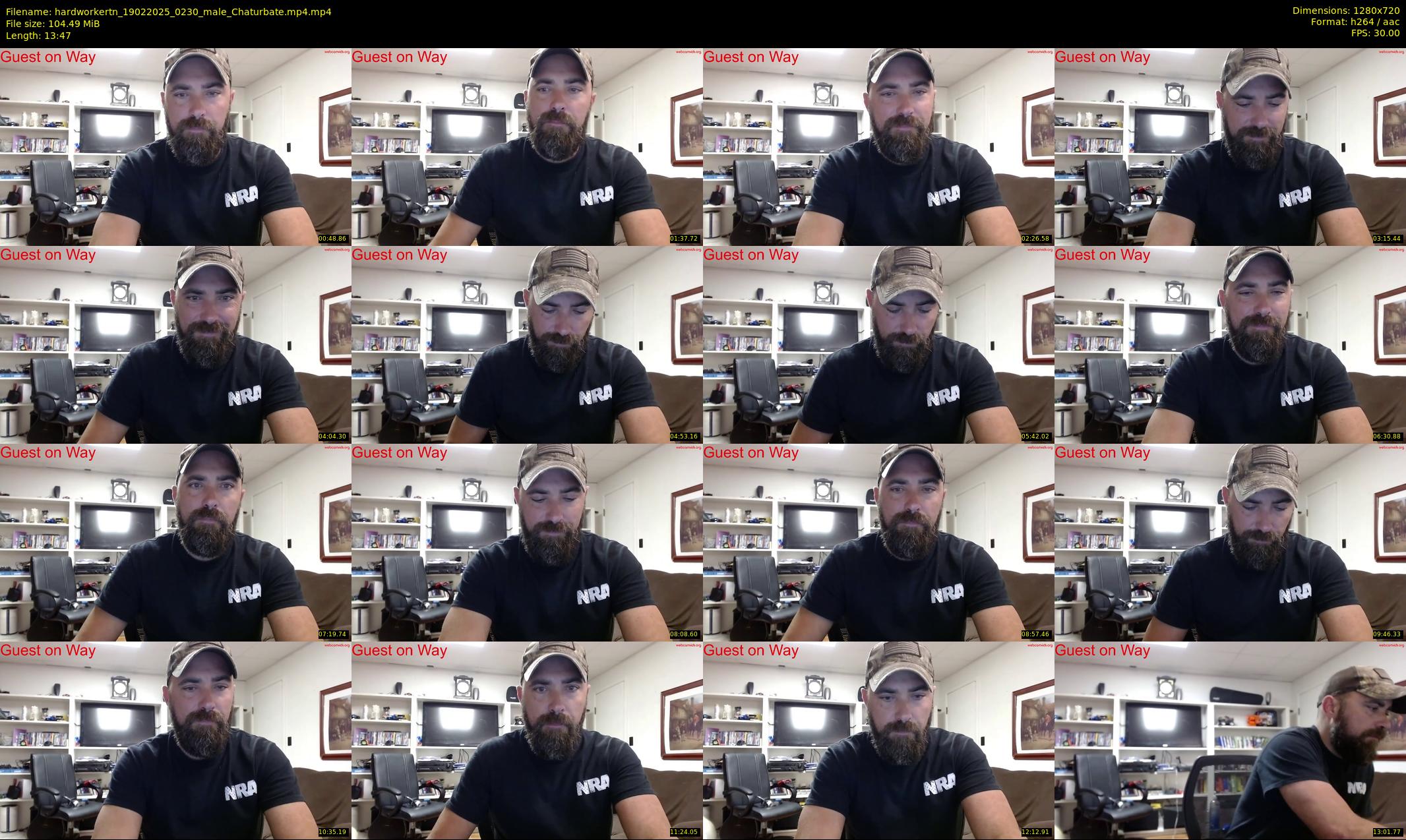 hardworkertn — 14 minute Chaturbate male cam show recording, 720p, Feb 19, 2025