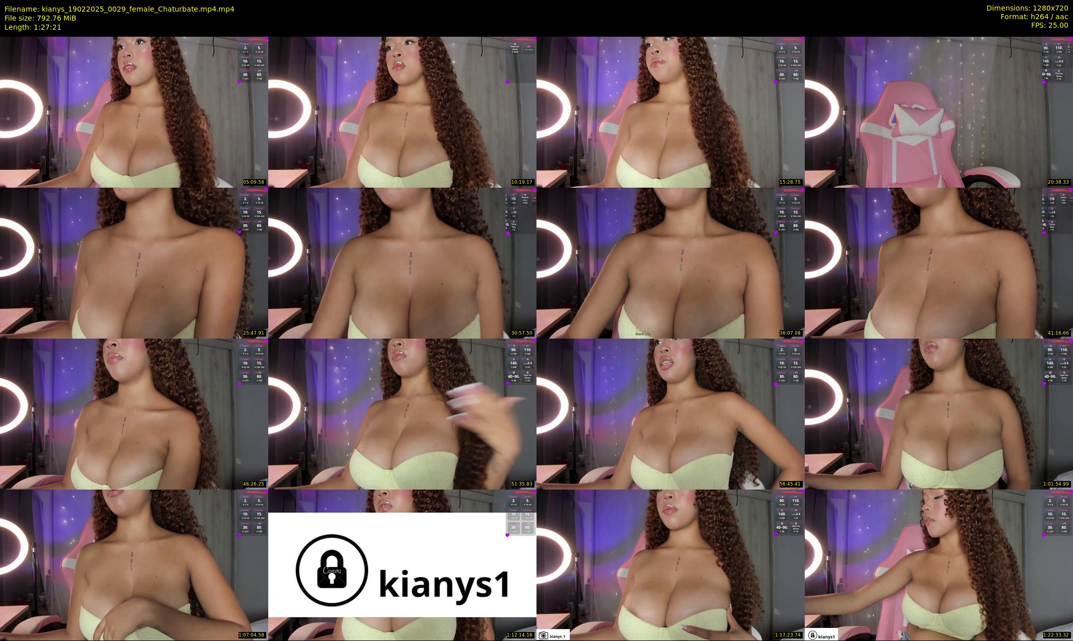 kianys — 88 minute Chaturbate female cam show recording, 720p, Feb 19, 2025