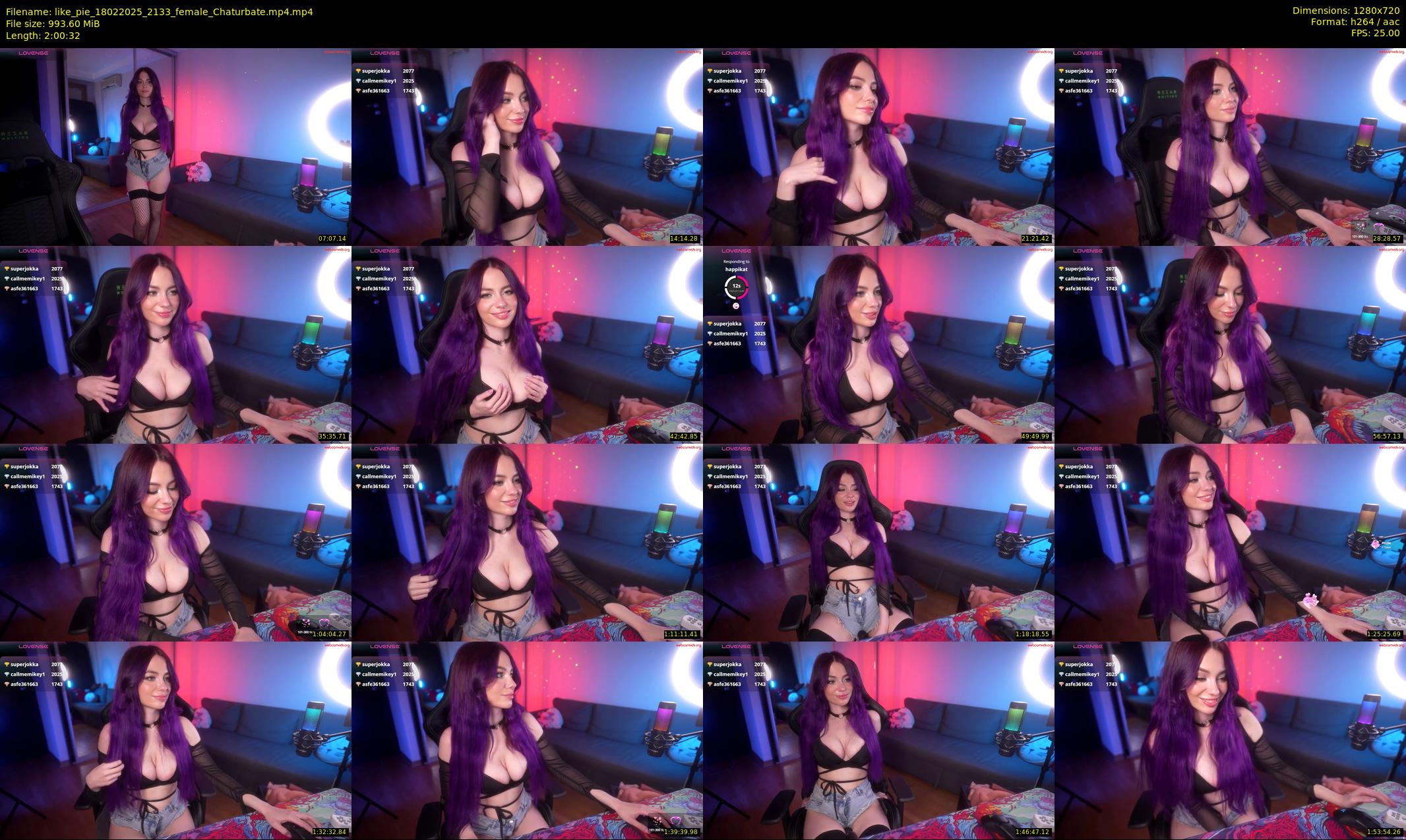 like_pie — 121 minute Chaturbate couple cam show recording, 720p, Feb 18, 2025