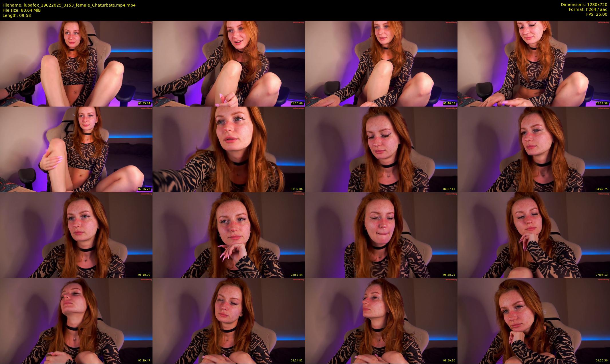 lubafox — 10 minute Chaturbate female cam show recording, 720p, Feb 19, 2025