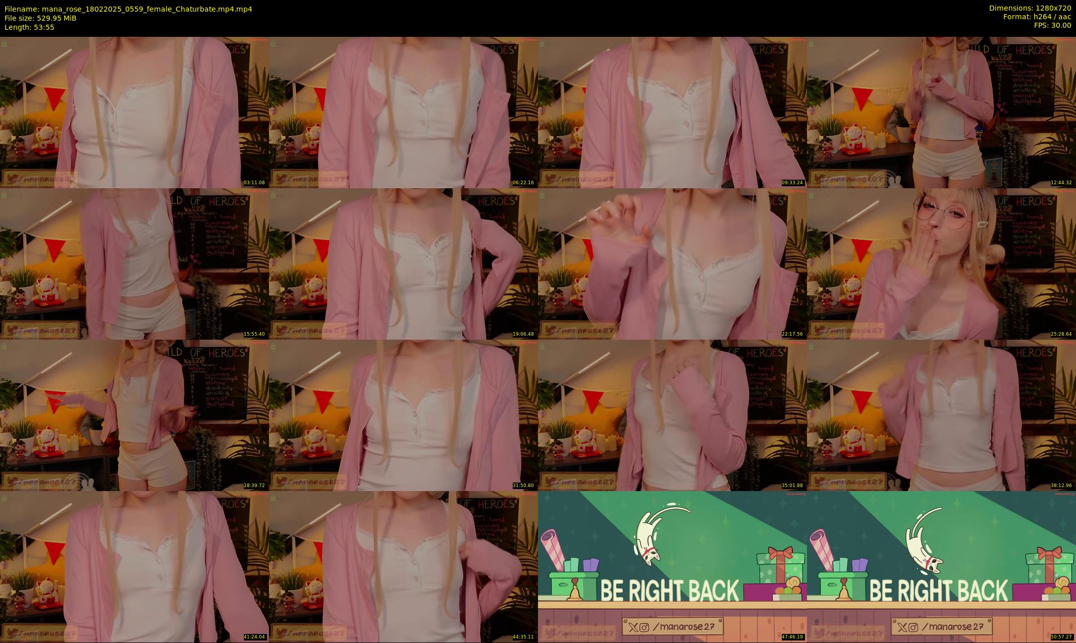 mana_rose — 54 minute Chaturbate female cam show recording, 720p, Feb 18, 2025