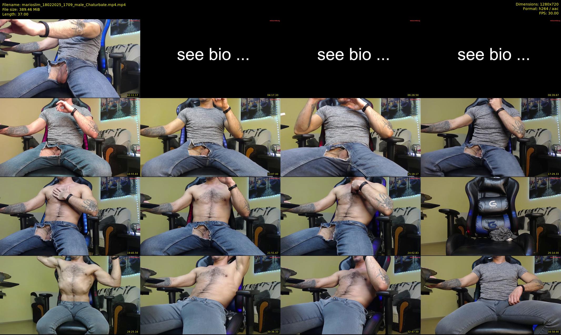 marioslim — 37 minute Chaturbate male cam show recording, 720p, Feb 18, 2025