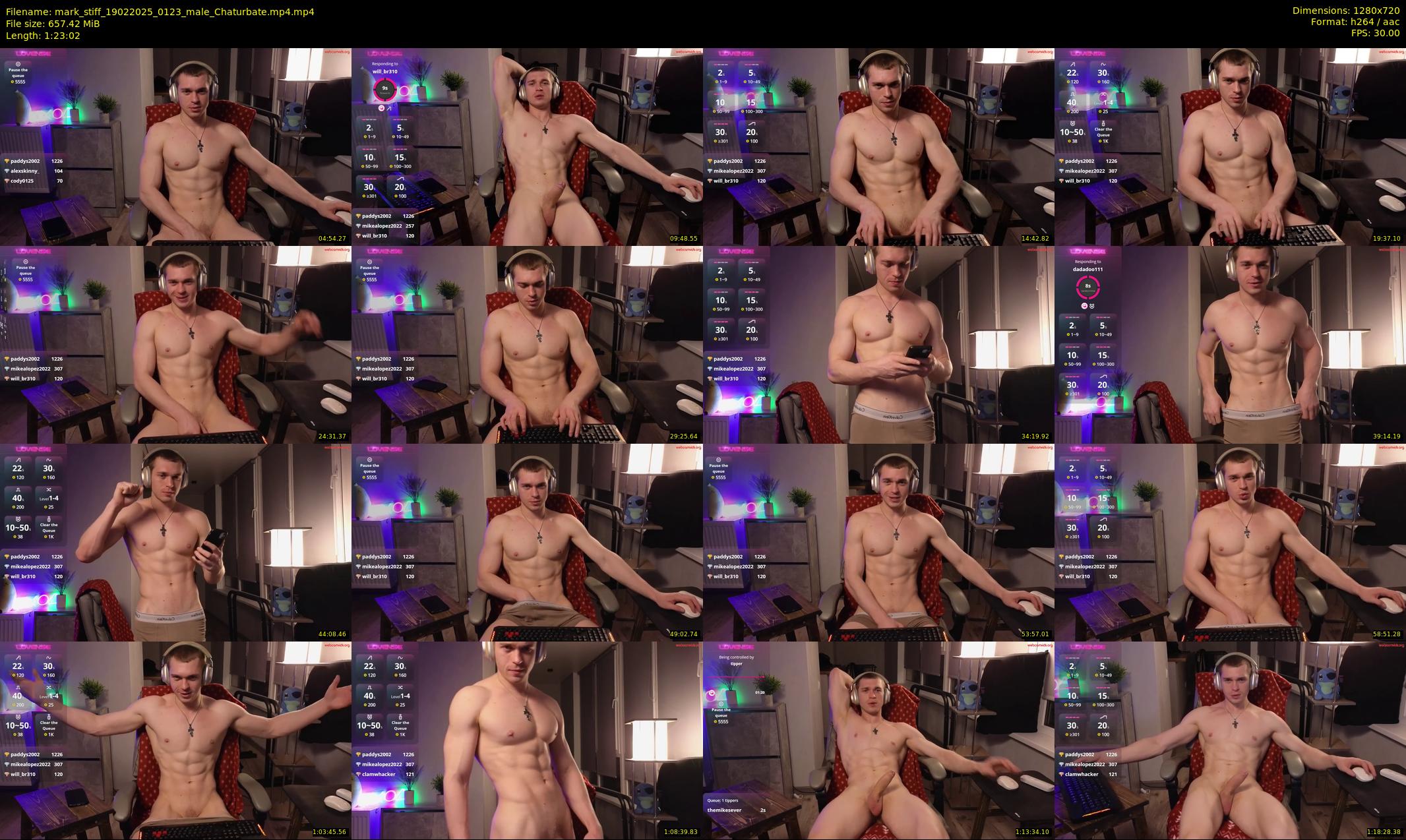 mark_stiff — 84 minute Chaturbate male cam show recording, 720p, Feb 19, 2025