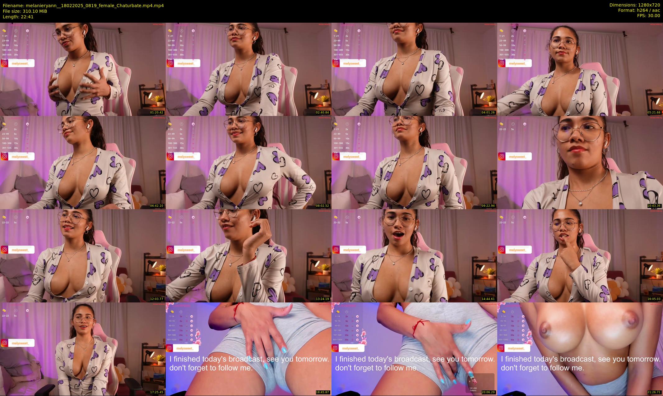melanieryann_ — 23 minute Chaturbate female cam show recording, 720p, Feb 18, 2025