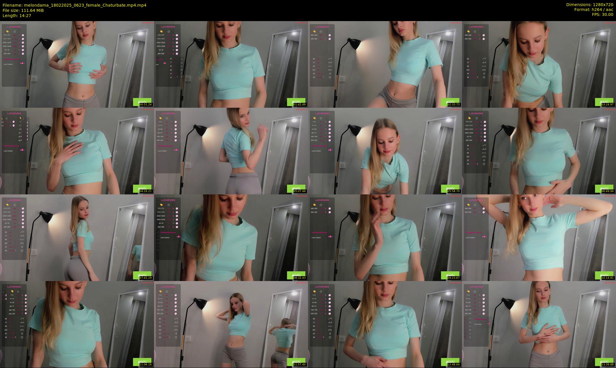 melondama — 15 minute Chaturbate female cam show recording, 720p, Feb 18, 2025