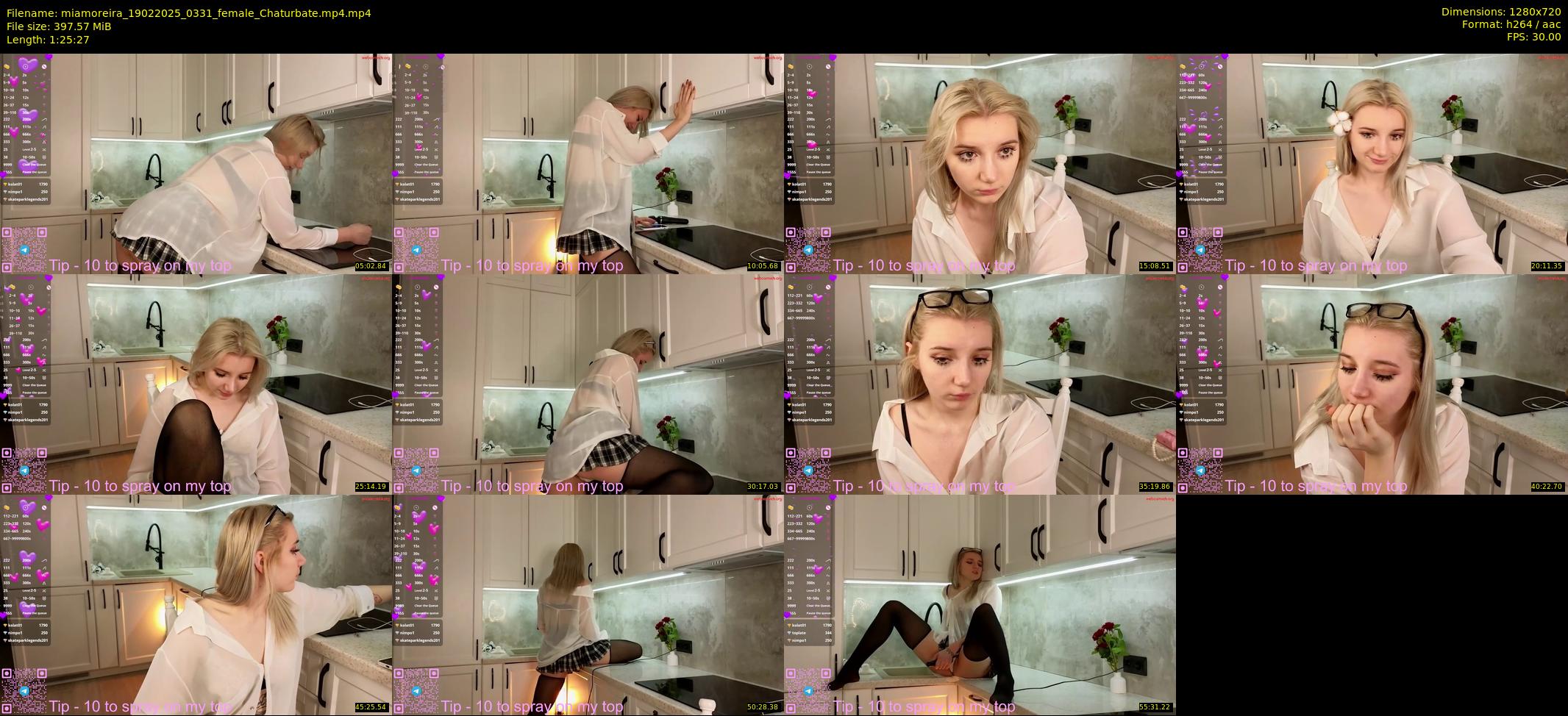 miamoreira — 86 minute Chaturbate female cam show recording, 720p, Feb 19, 2025