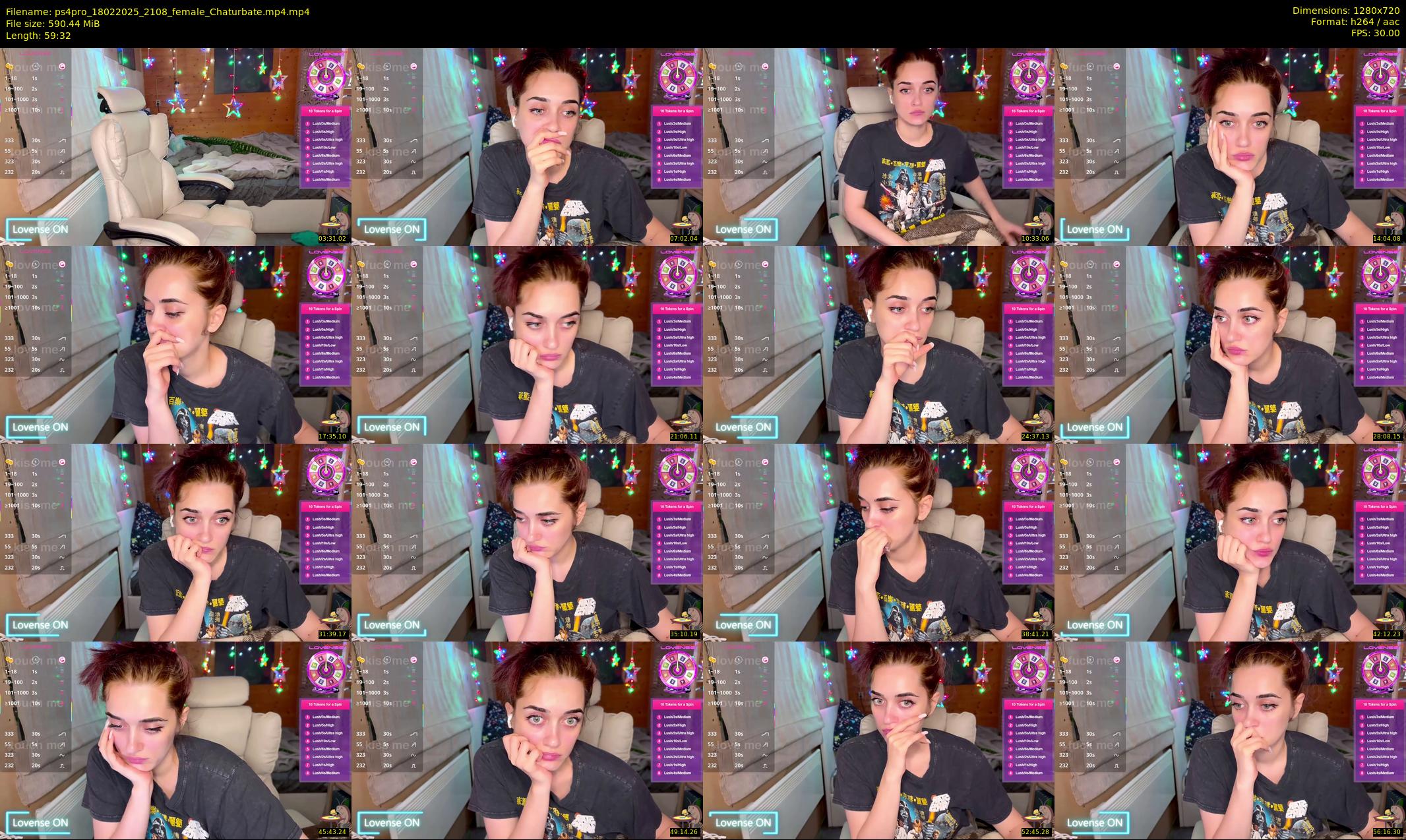 ps4pro — 60 minute Chaturbate female cam show recording, 720p, Feb 18, 2025