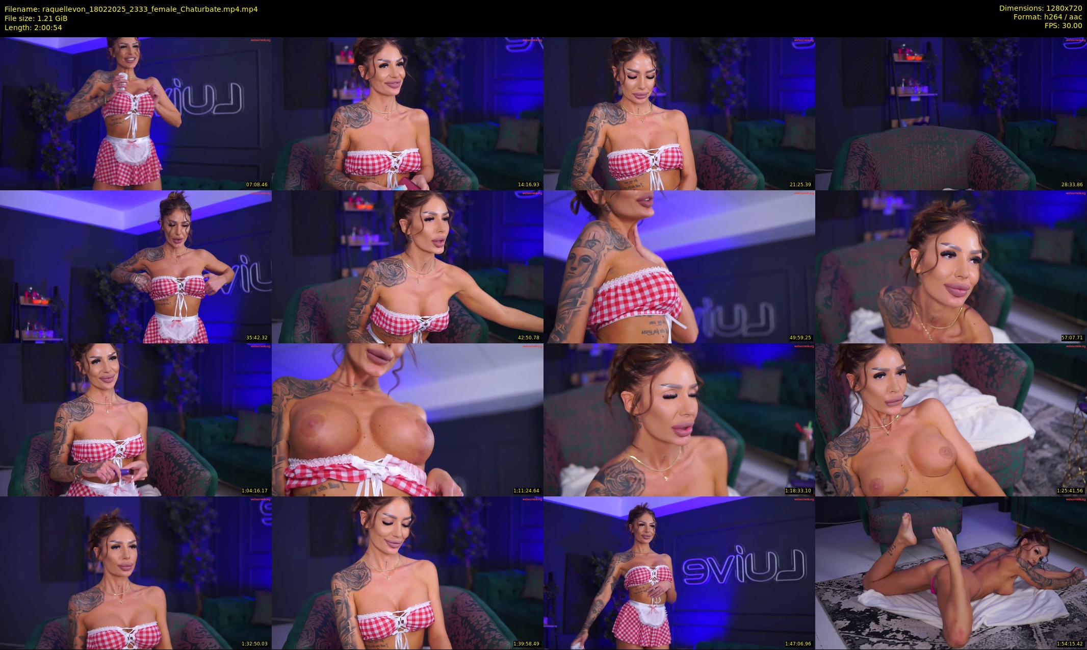 raquellevon — 121 minute Chaturbate female cam show recording, 720p, Feb 18, 2025