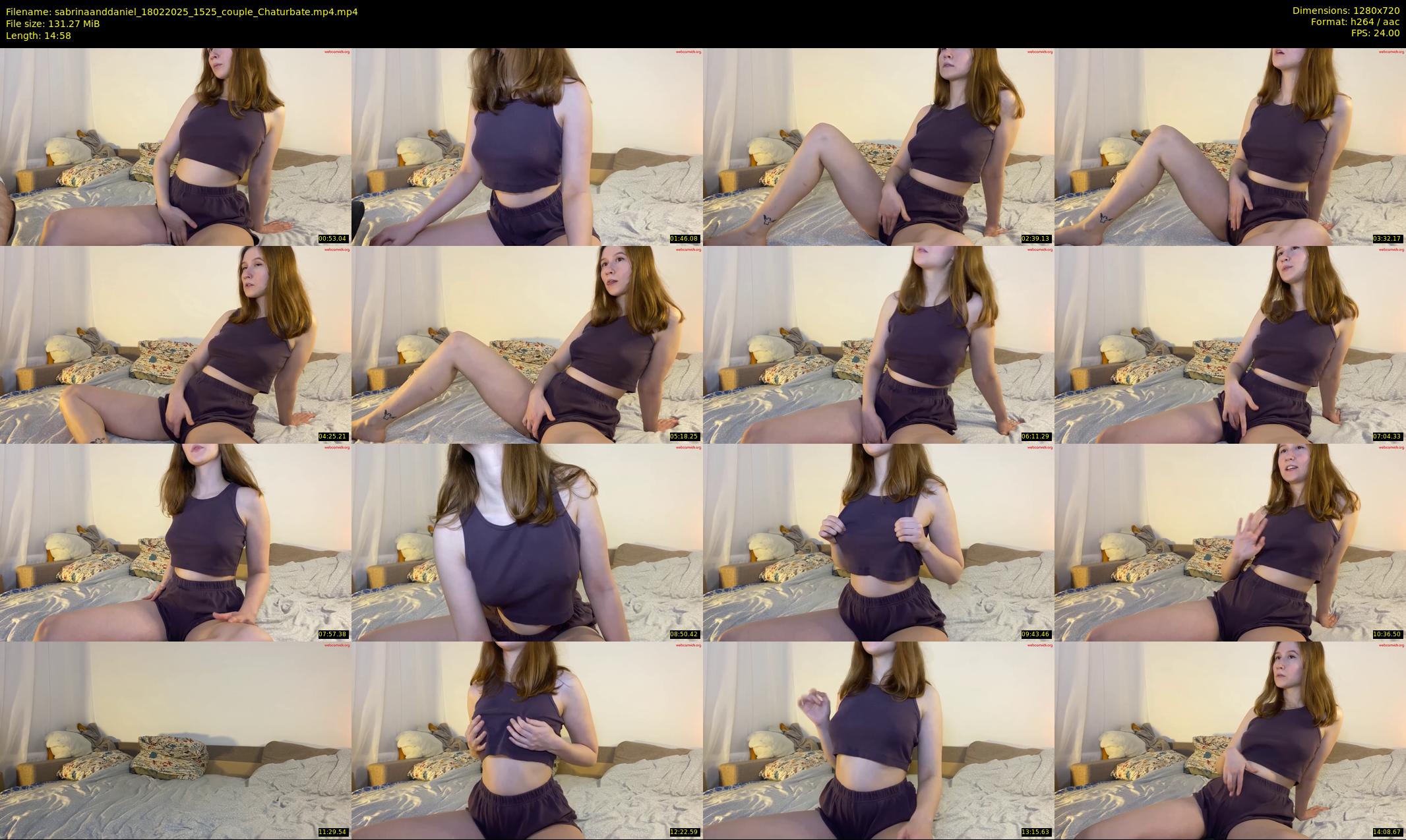 sabrinaanddaniel — 15 minute Chaturbate couple cam show recording, 720p, Feb 18, 2025