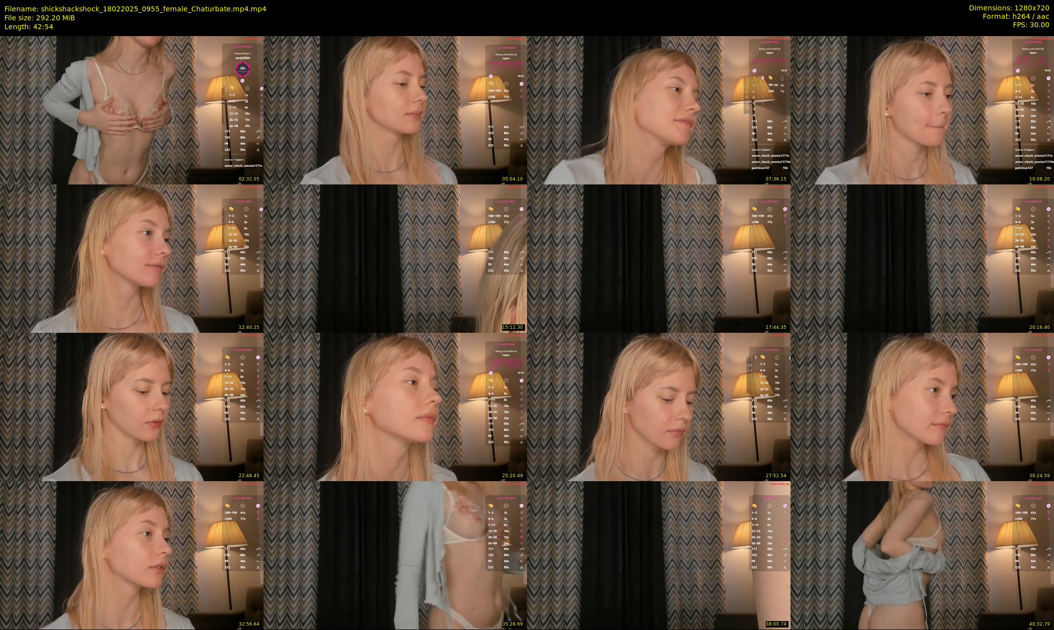 shickshackshock — 43 minute Chaturbate female cam show recording, 720p, Feb 18, 2025