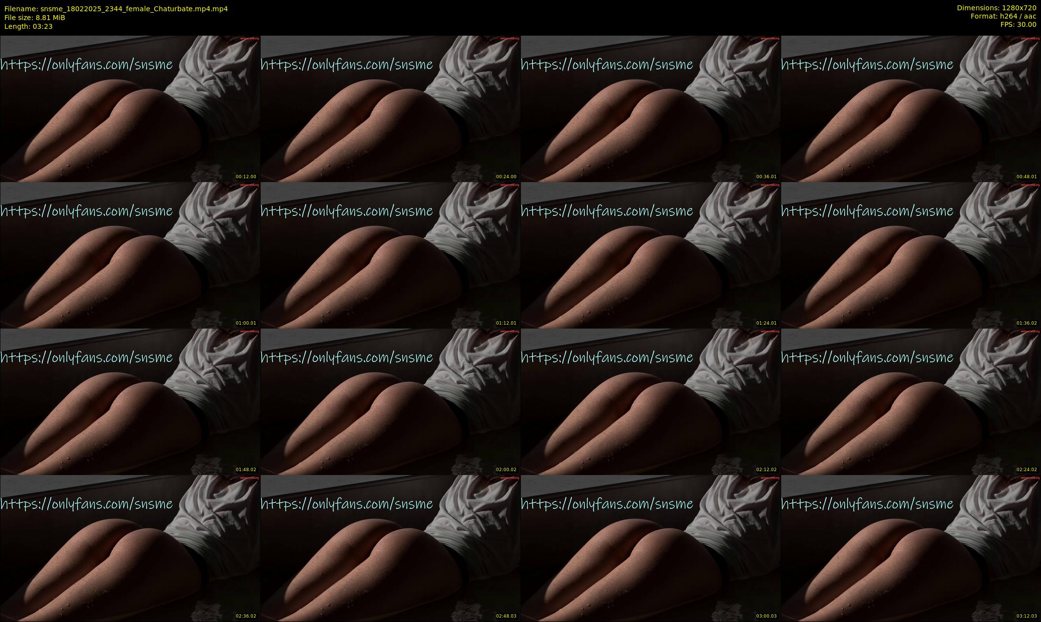 snsme — 4 minute Chaturbate female cam show recording, 720p, Feb 18, 2025