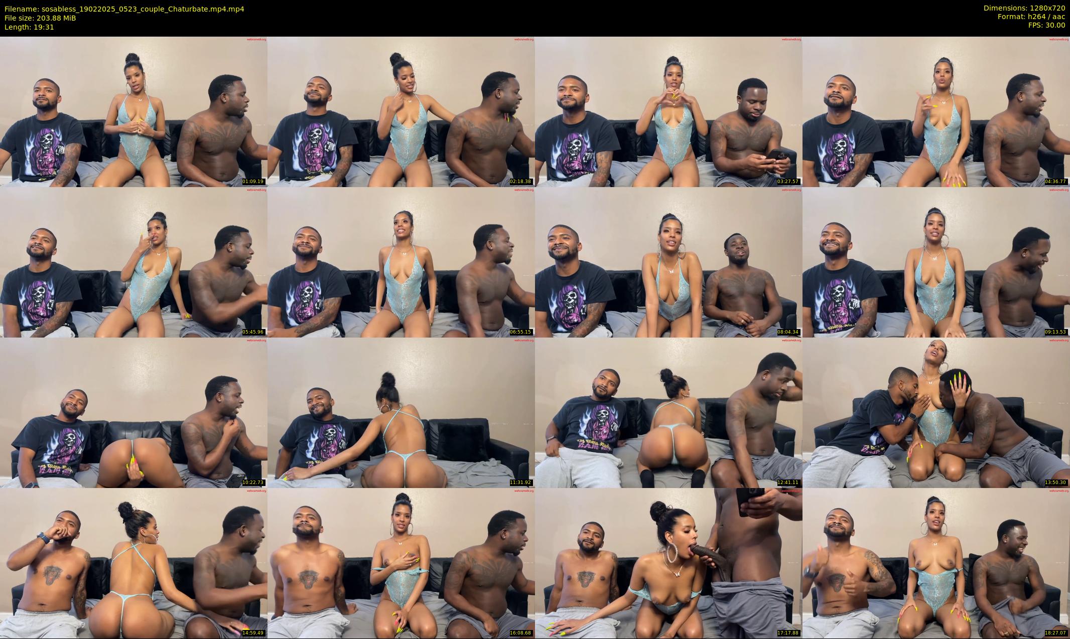 sosabless — 20 minute Chaturbate couple cam show recording, 720p, Feb 19, 2025
