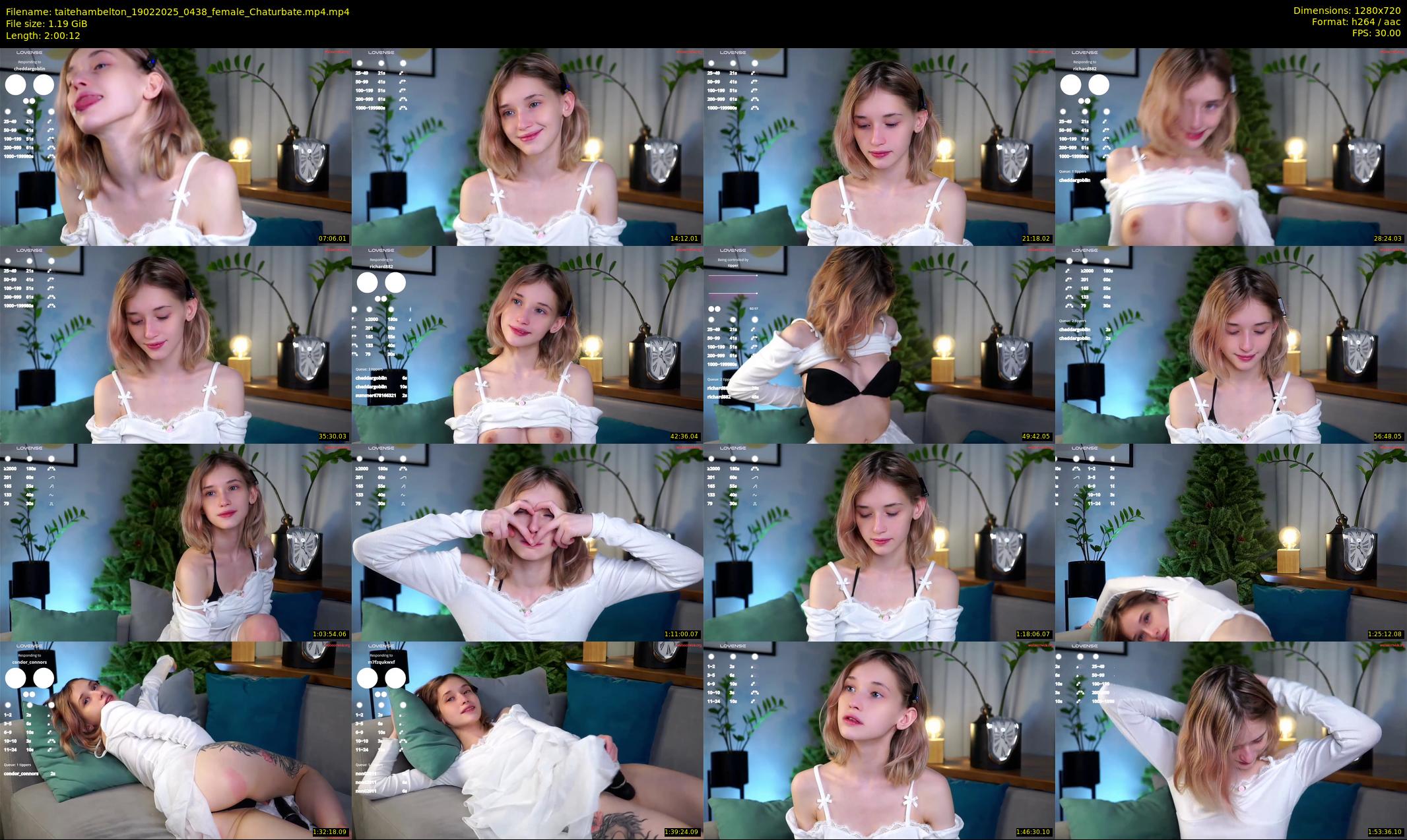 taitehambelton — 121 minute Chaturbate female cam show recording, 720p, Feb 19, 2025