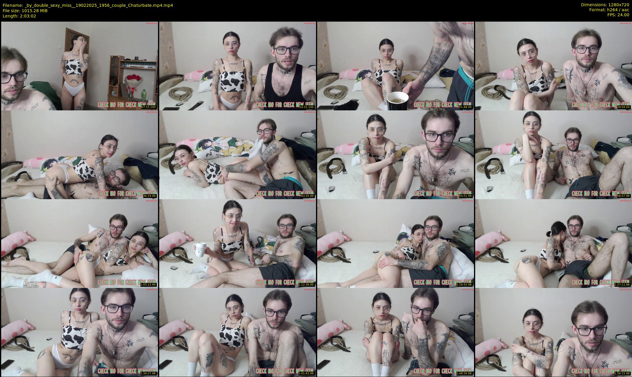_by_double_sexy_miss_ — 124 minute Chaturbate couple cam show recording, 720p, Feb 19, 2025