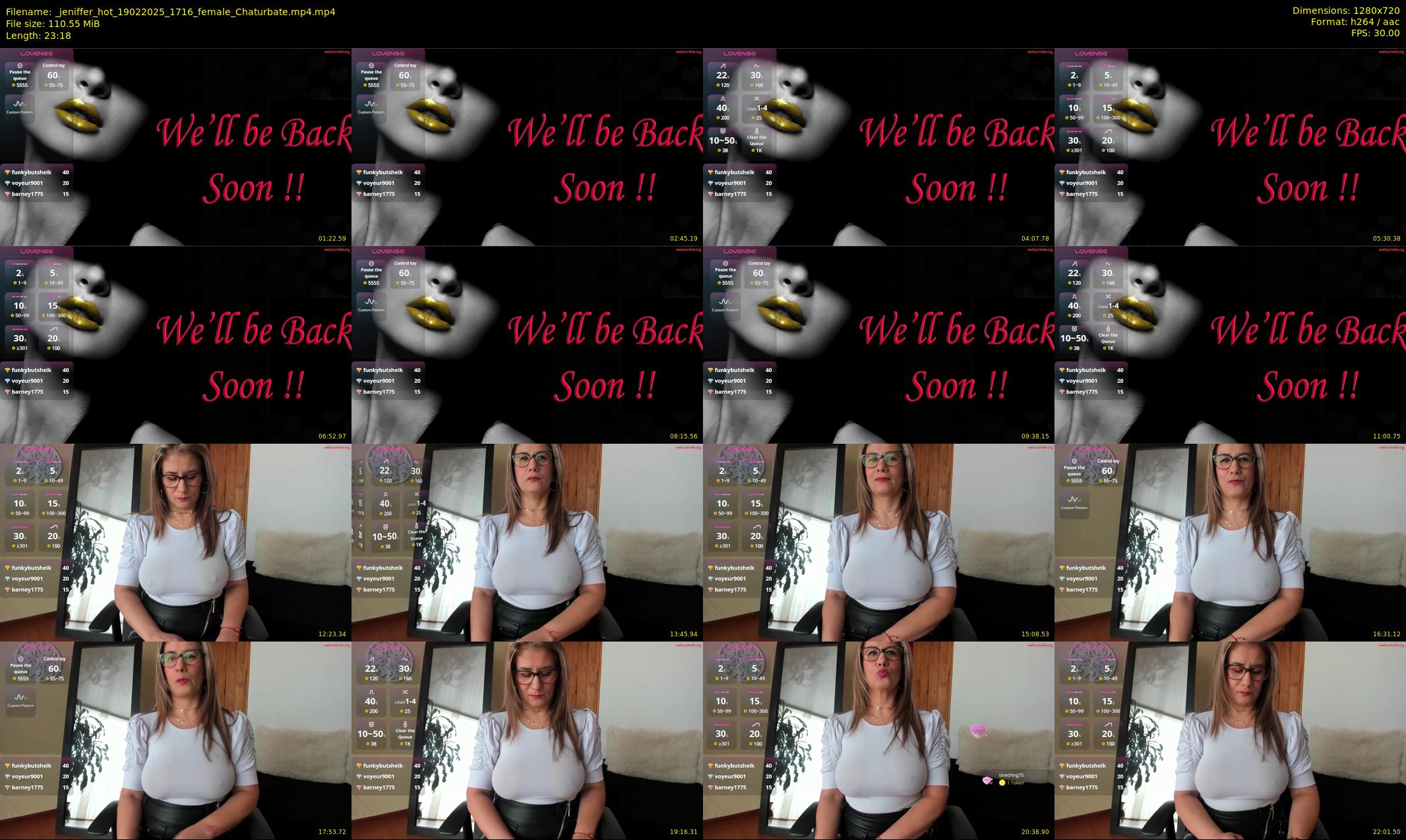 _jeniffer_hot — 24 minute Chaturbate female cam show recording, 720p, Feb 19, 2025