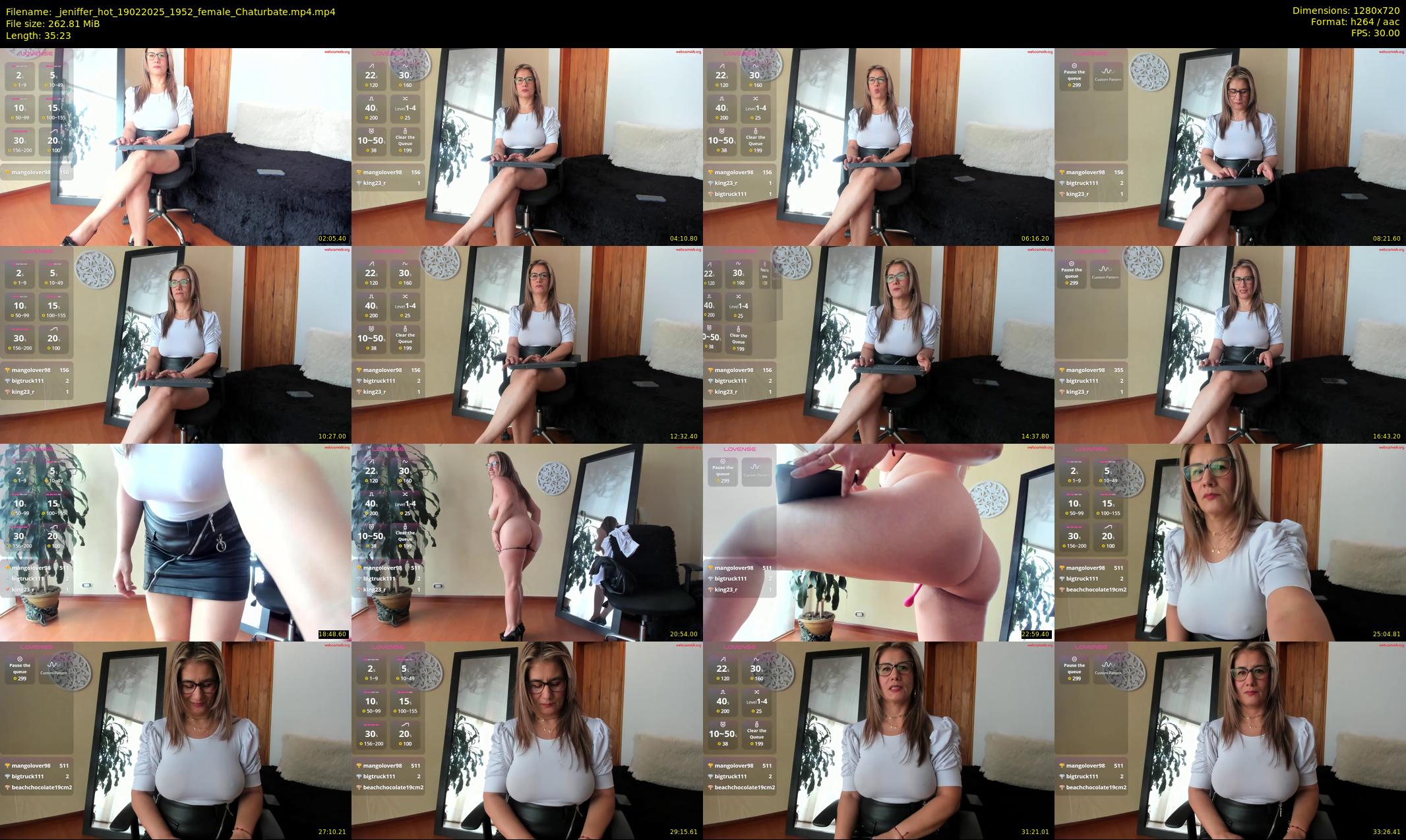 _jeniffer_hot — 36 minute Chaturbate female cam show recording, 720p, Feb 19, 2025