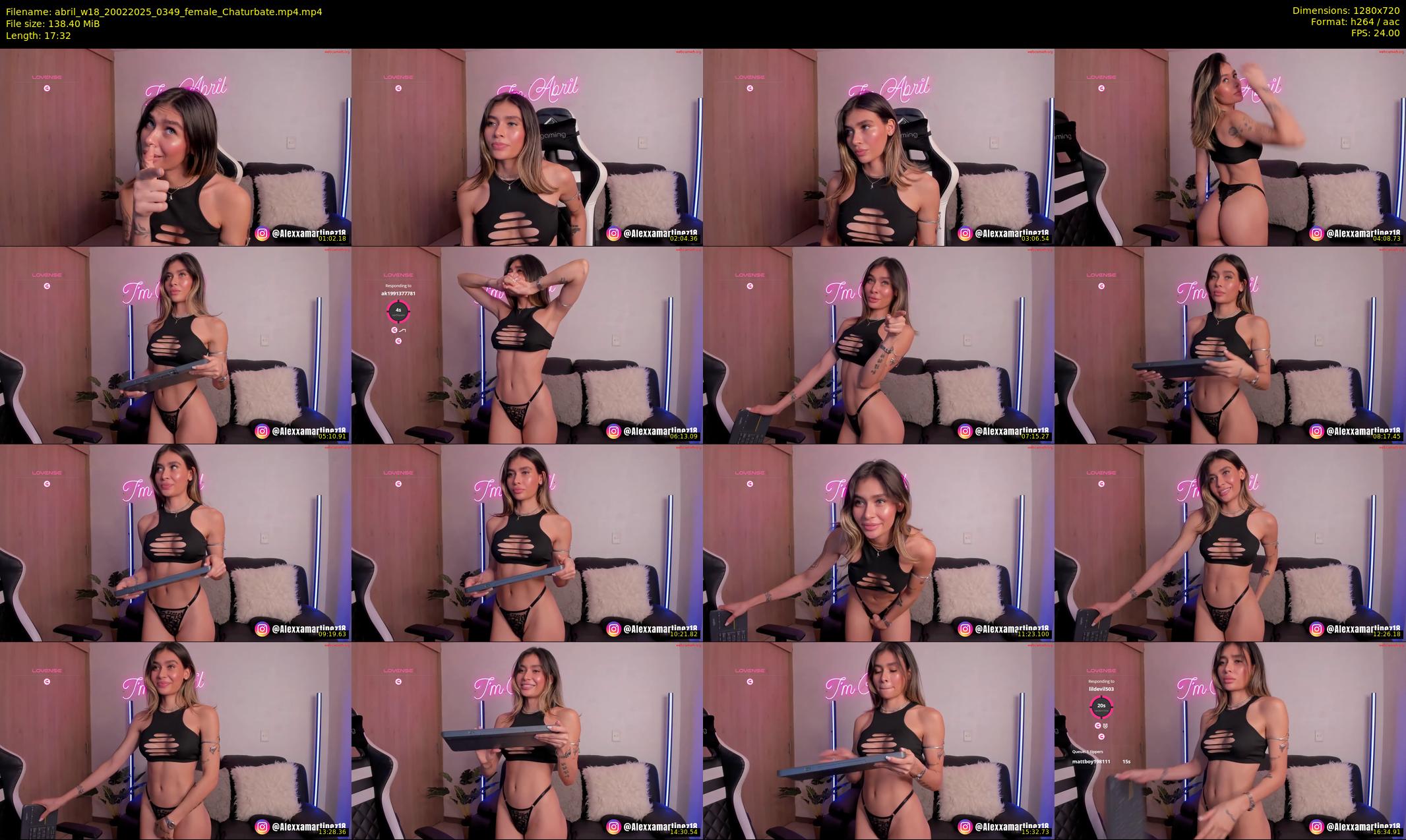 abril_w18 — 18 minute Chaturbate female cam show recording, 720p, Feb 20, 2025