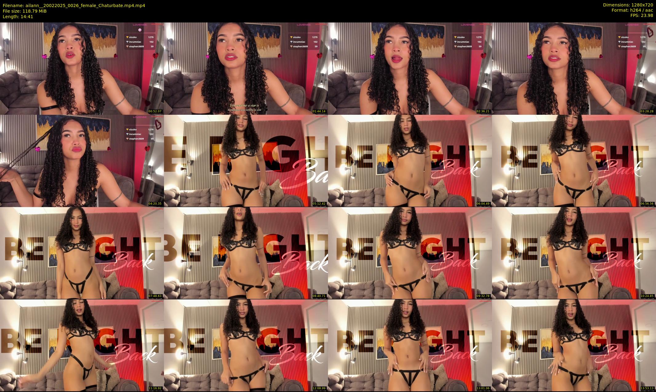 ailann_ — 15 minute Chaturbate female cam show recording, 720p, Feb 20, 2025