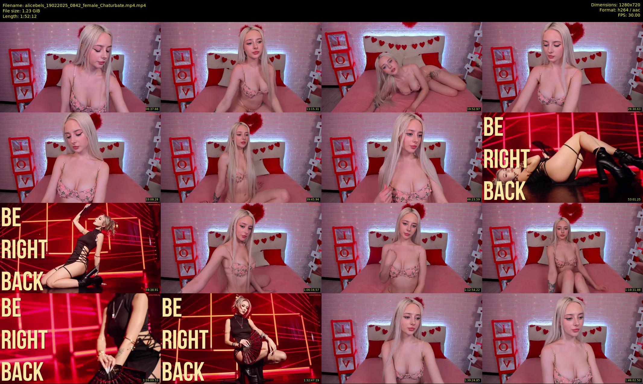 alicebels — 113 minute Chaturbate female cam show recording, 720p, Feb 19, 2025