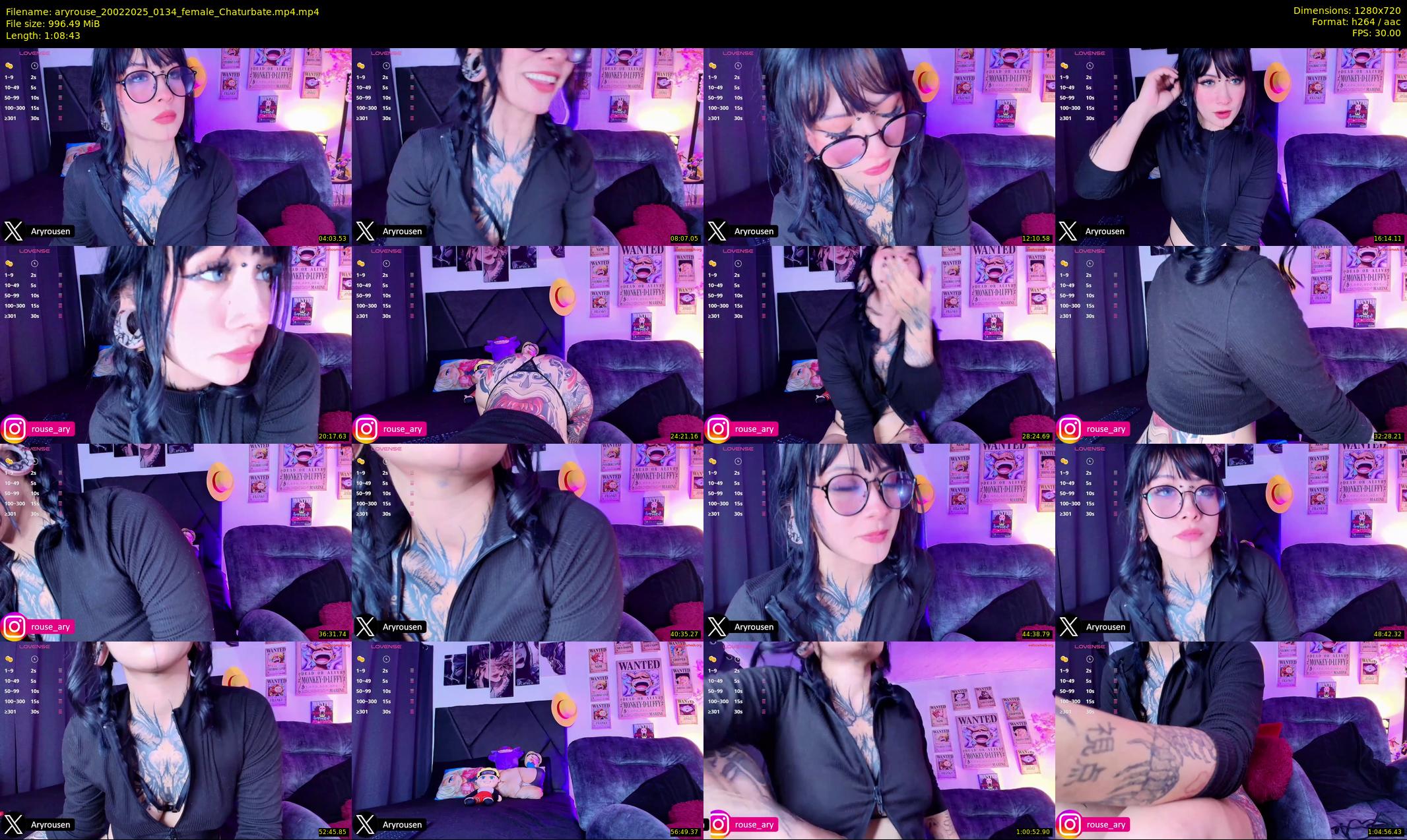 aryrouse — 69 minute Chaturbate female cam show recording, 720p, Feb 20, 2025