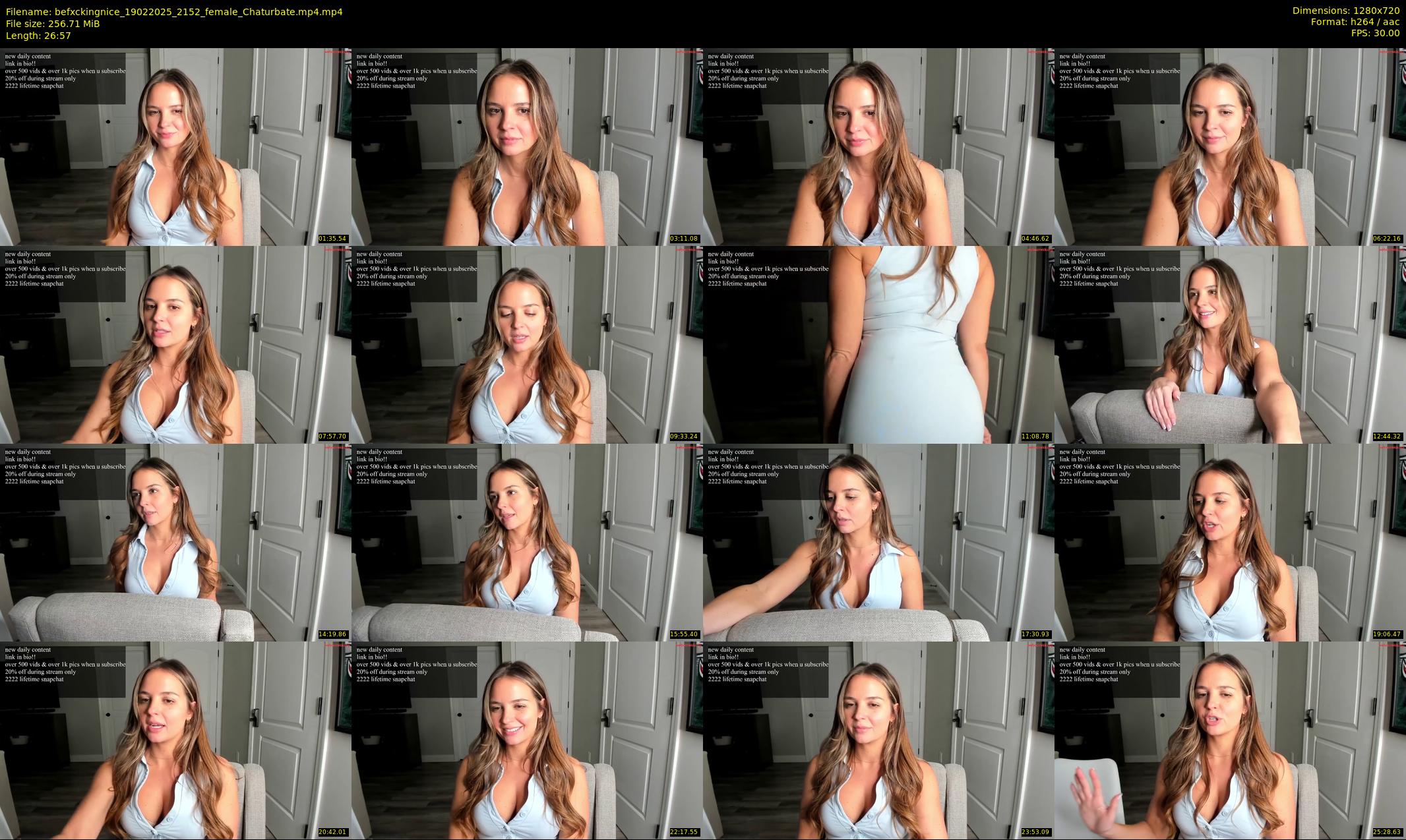 befxckingnice — 27 minute Chaturbate female cam show recording, 720p, Feb 19, 2025
