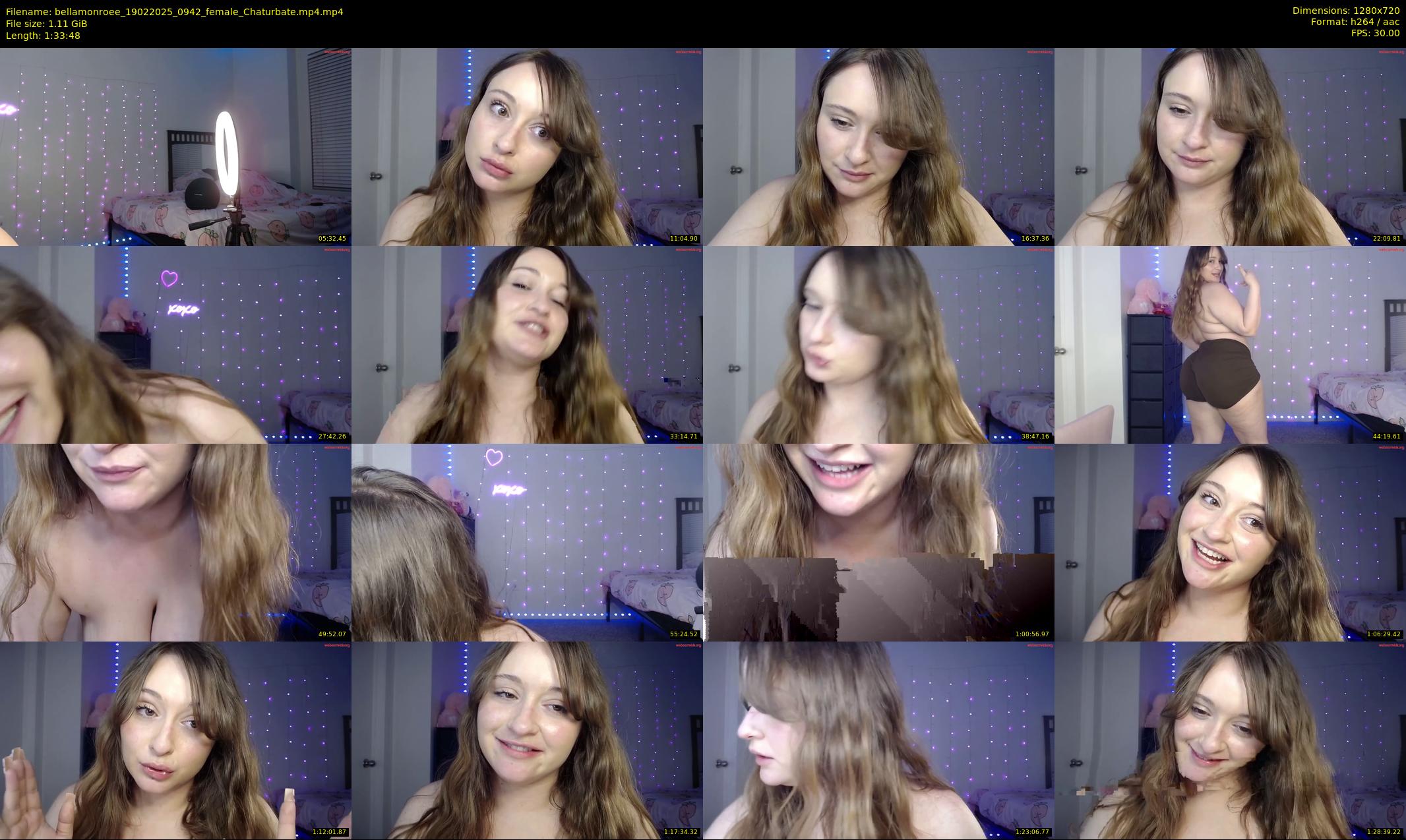 bellamonroee — 94 minute Chaturbate female cam show recording, 720p, Feb 19, 2025