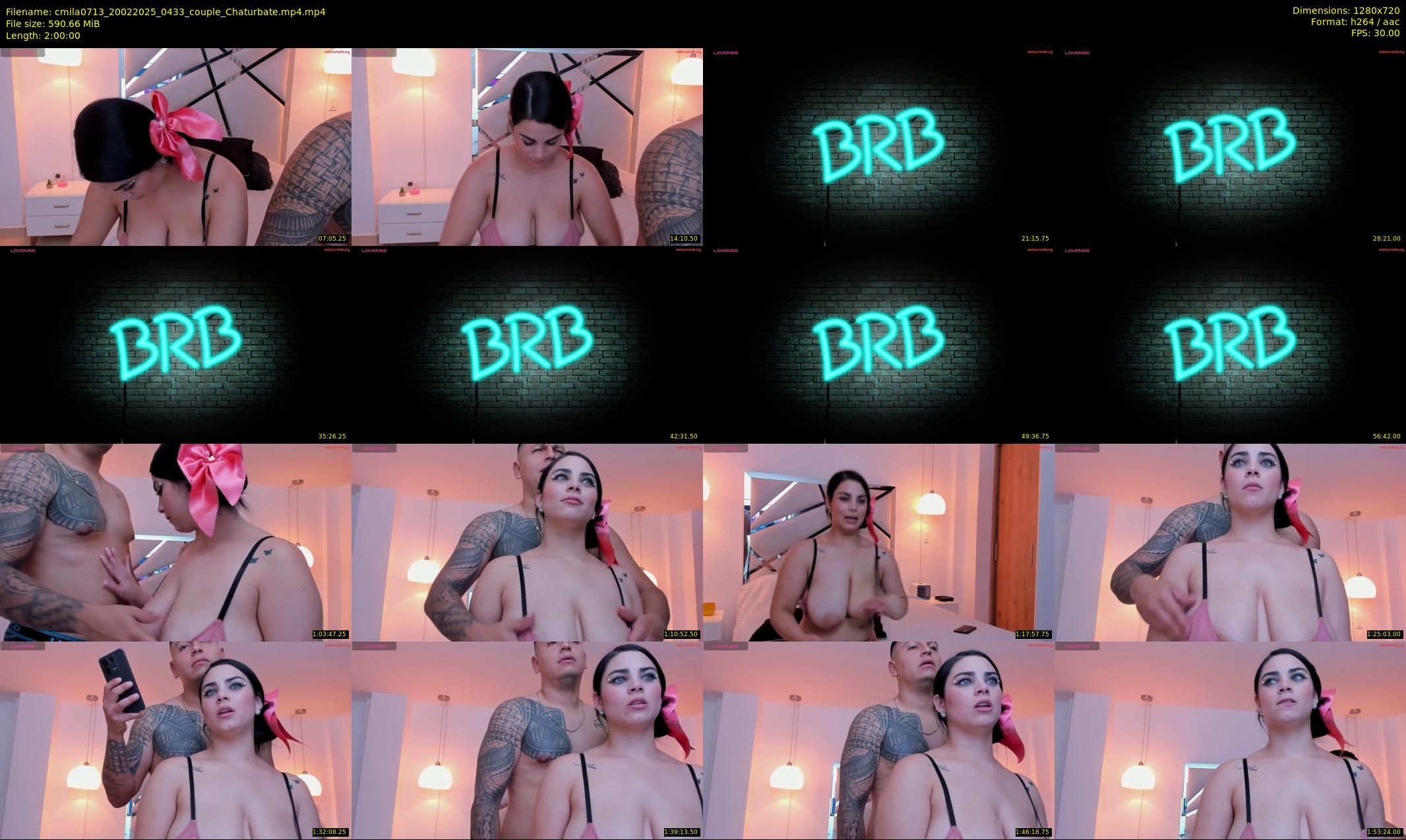 cmila0713 — 120 minute Chaturbate couple cam show recording, 720p, Feb 20, 2025