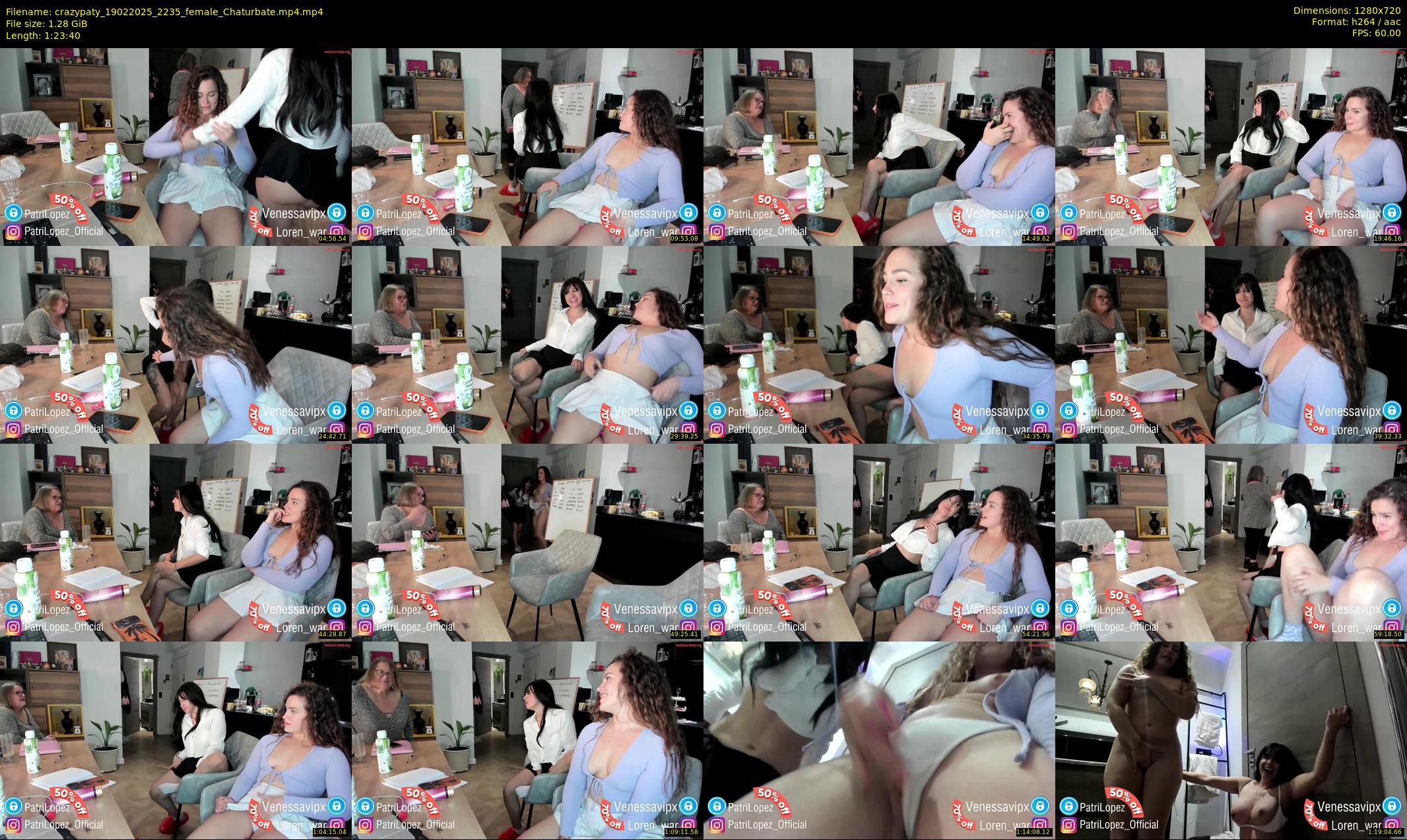 crazypaty — 84 minute Chaturbate female cam show recording, 720p, Feb 19, 2025