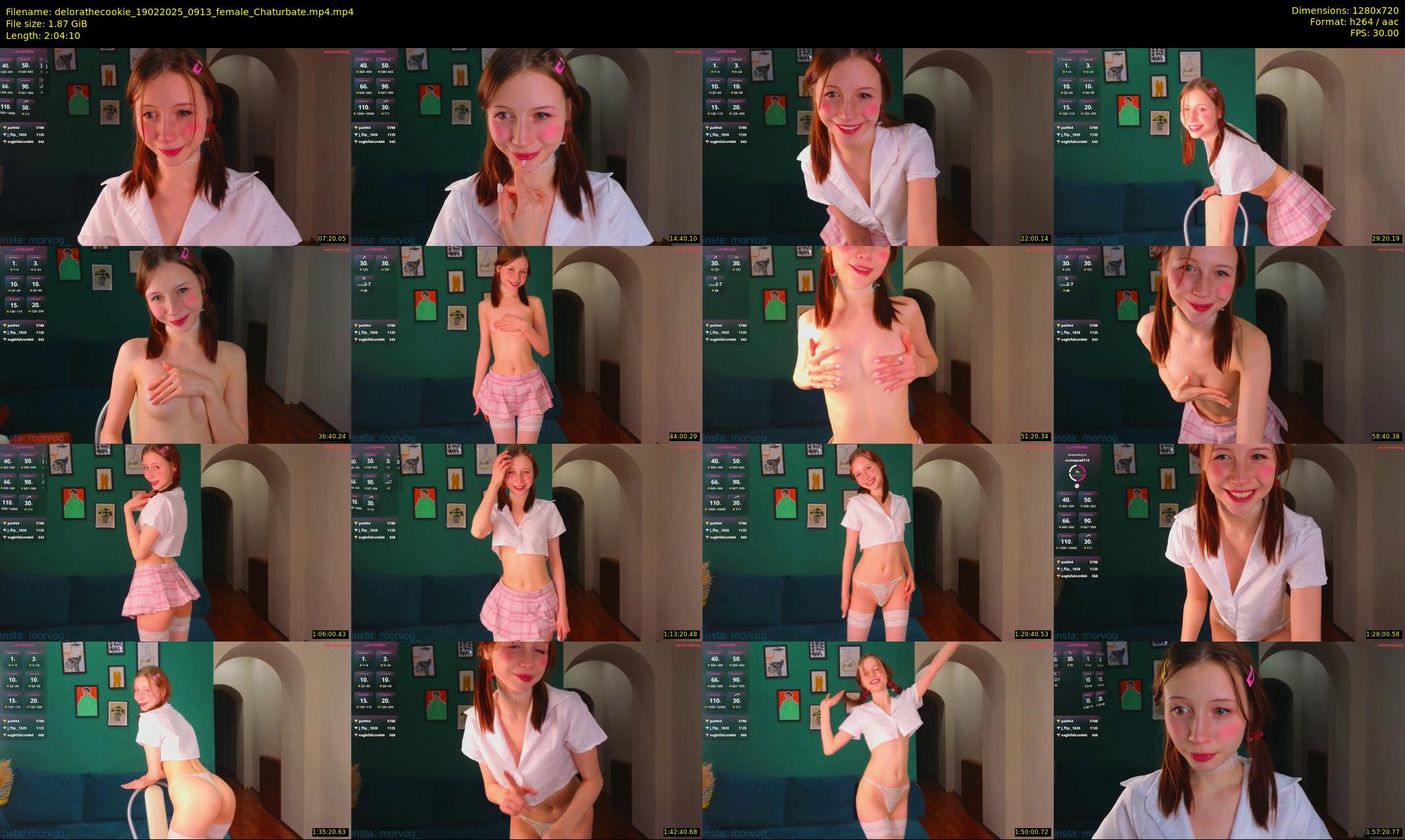 delorathecookie — 125 minute Chaturbate female cam show recording, 720p, Feb 19, 2025