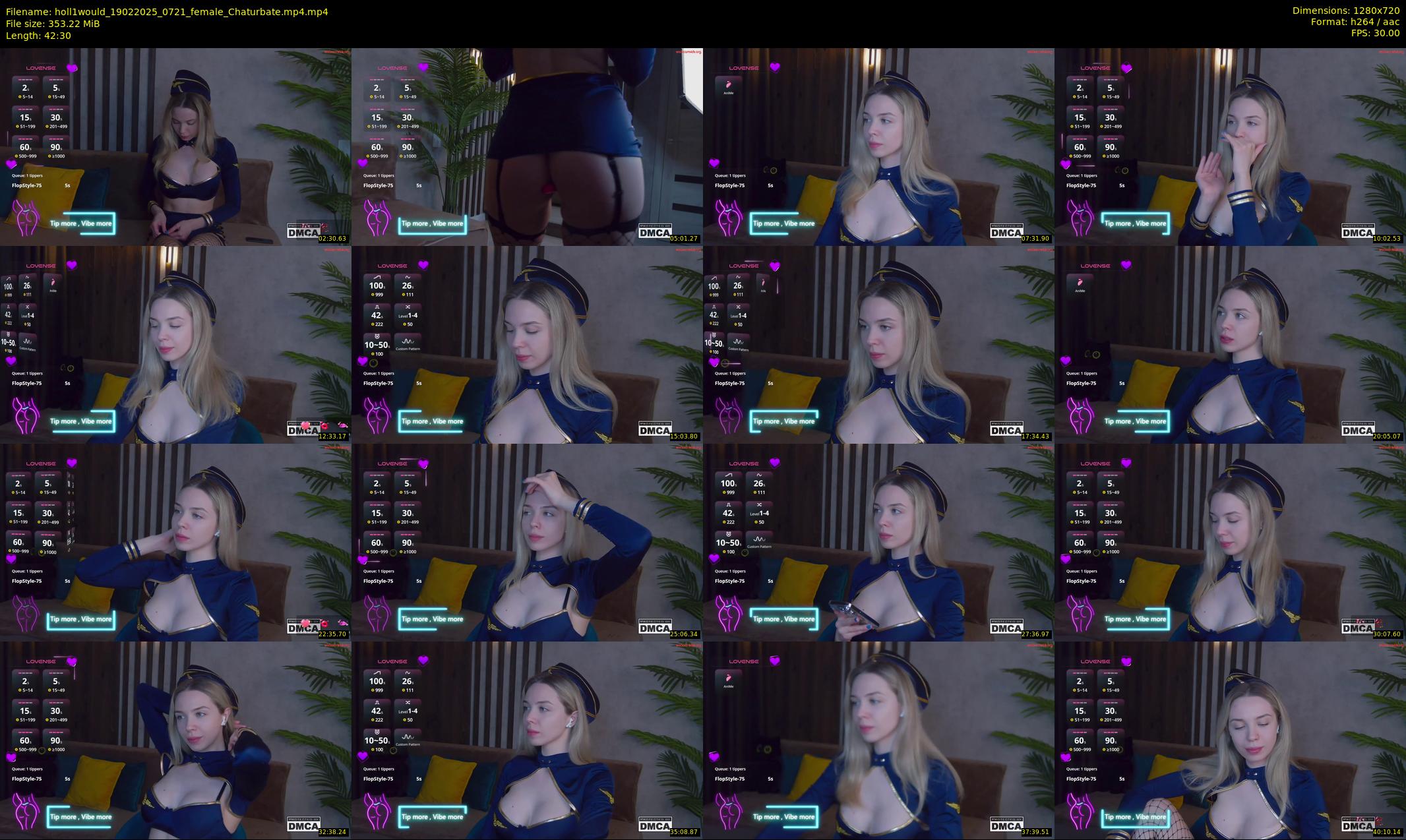 holl1would — 43 minute Chaturbate female cam show recording, 720p, Feb 19, 2025