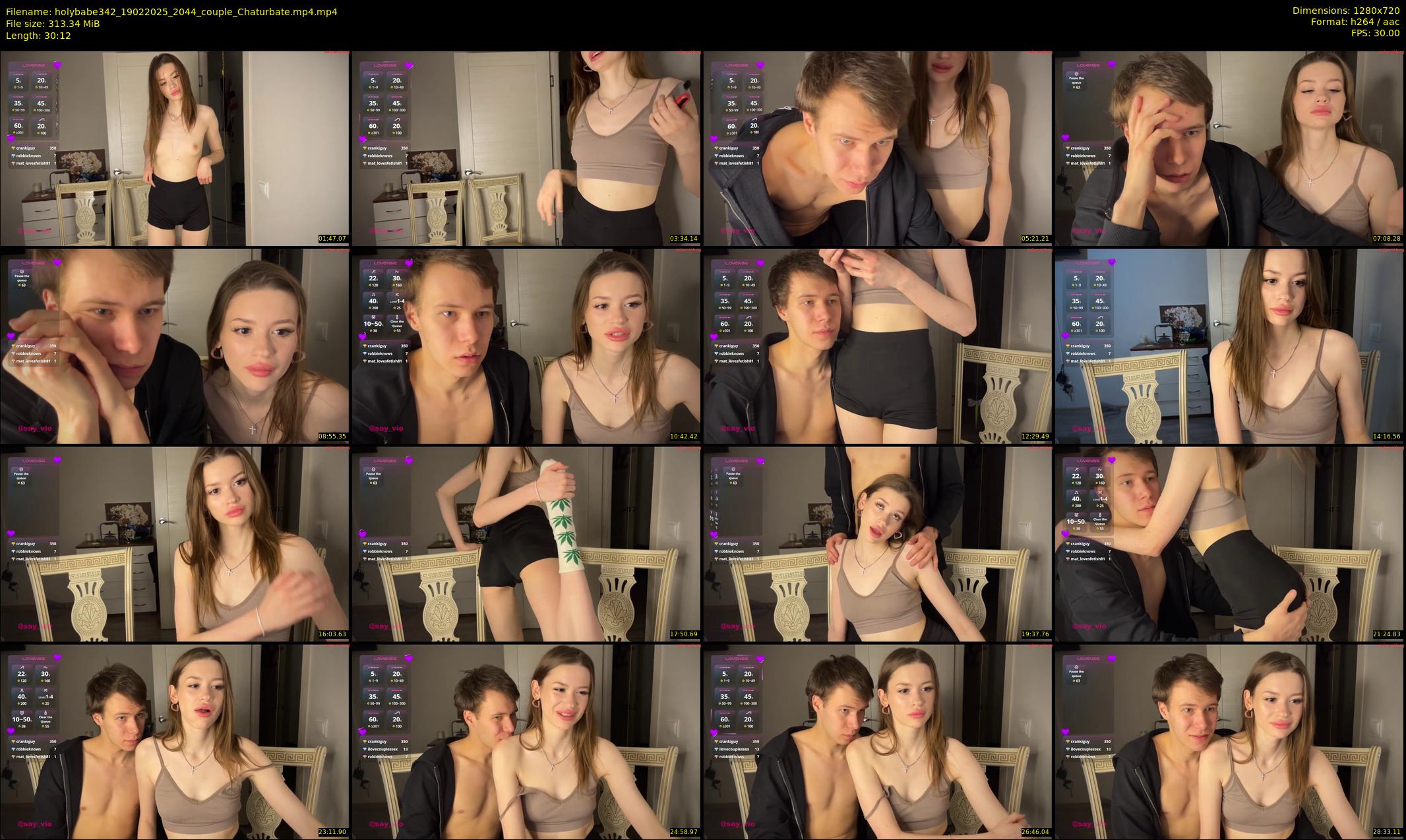 holybabe342 — 31 minute Chaturbate couple cam show recording, 720p, Feb 19, 2025